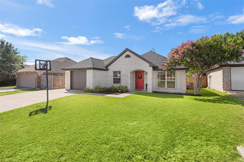 FULLY RENOVATED, NO HOA, and BELOW $300K?! Step inside to soaring vaulted ceilings, brand new flooring, and fresh paint that flow through the entire home. The kitchen steals the show with crisp white cabinets, sleek new black countertops, white subway tile backsplash, new sinks, modern hardware, and stainless steel appliances. The primary suite is a peaceful retreat with an attached bathroom, great natural light, and a walk-in closet. Two additional bedrooms give plenty of room for family, guests, or a home office. Both bathrooms were fully updated with painted vanities, new countertops, new sinks, and modern fixtures. Big ticket updates give you peace of mind too: New HVAC system, new fencing, renovated kitchen, updated bathrooms, new flooring, and new paint throughout. Even the exterior siding, garage, and front door got painted along with new landscaping, giving this home fantastic curb appeal.  Waxahachie school within walking distance and easy access to Hwy 287 & I35. Bright, clean, and ready to move in! Schedule your showing today before it is gone.