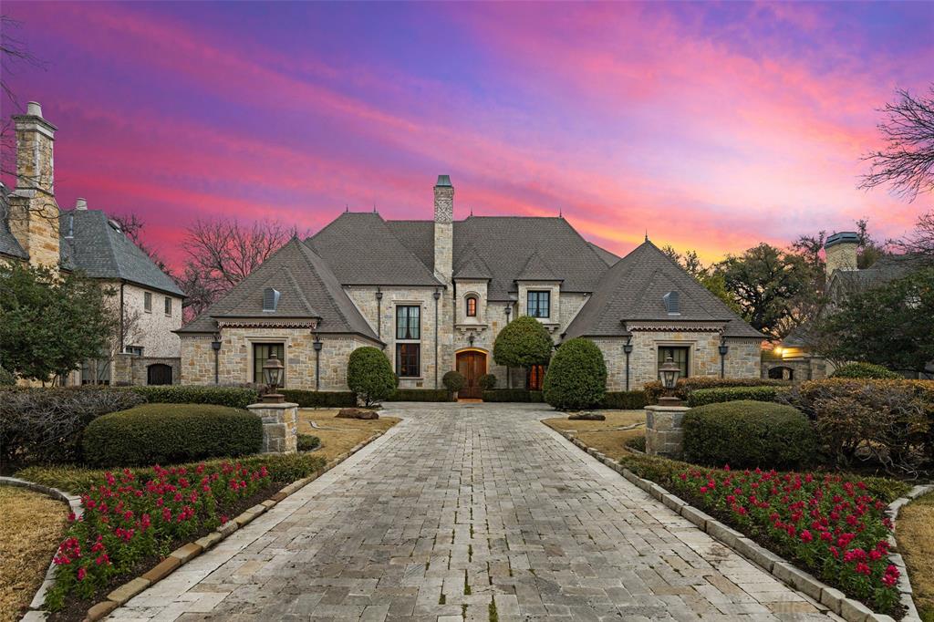 Timeless and pristine Country French Estate in highly coveted Preston Hollow location! 6 bedrooms & 8 full baths. Gourmet kitchen with 2 Sub Zero Refrigerators, 60 inch Viking Range, Master Bedroom Downstairs, 2 bedrooms down and 4 up. theater; media downstairs, wine room with 1000 bottle storage, game room with bar, 2 story office, gym, pool; spa combo, 4 car garage, power generator, and more.