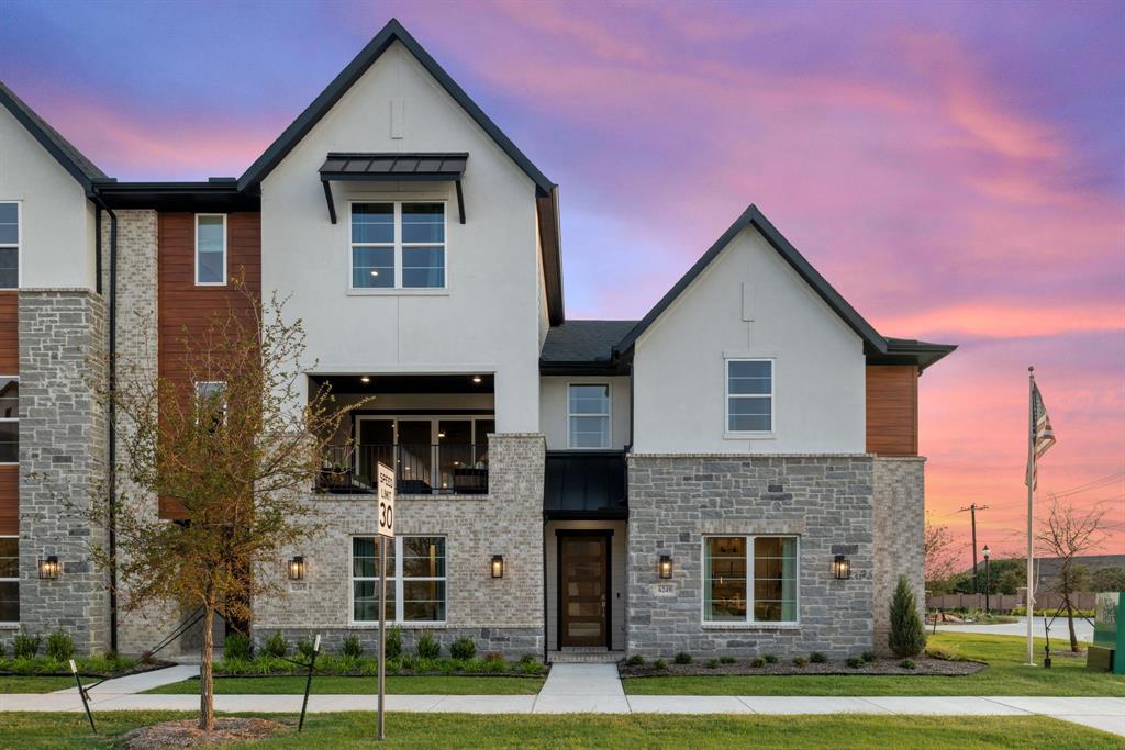 Discover modern living at its finest in the highly sought-after City Park Place community. Completed in 2025, this brand-new 3-bedroom, 3-bathroom modern farmhouse blends timeless charm with today’s most desired features. Located in the award-winning Frisco ISD, the home offers 1,879 sq. ft. of beautifully designed living space with an open, airy layout perfect for both relaxing and entertaining. The stunning kitchen serves as the heart of the home, showcasing quartz countertops, a generous island for casual dining, custom cabinetry with sleek hardware, and stainless steel appliances. The open-concept design flows effortlessly into the spacious living area, creating an inviting space for gatherings. Upstairs, you’ll find a versatile loft that’s perfect for a home office, playroom, or cozy reading retreat. The private primary suite features a spa-inspired bathroom with dual sinks, a walk-in shower, and an expansive walk-in closet. Two additional bedrooms and bathrooms offer plenty of room for family or guests. Modern comforts include energy-efficient heating and cooling, and an oversized two-car garage with extra storage space. Located within the highly regarded Frisco ISD, convenient access to shopping, dining, and recreation, and move-in-ready new construction, this home offers the perfect combination of style, comfort, and location.