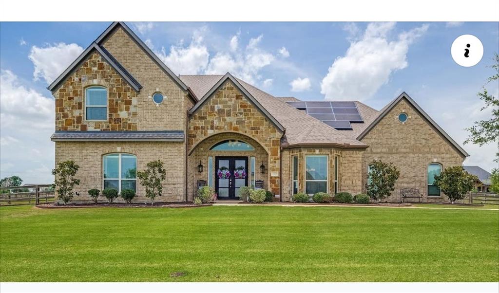 Experience the perfect balance of luxury, privacy, and modern efficiency on this exceptional 1-acre estate in highly sought-after Argyle ISD. From the moment you enter, soaring ceilings, a dramatic curved staircase, rich hardwood floors, and walls of windows create an unforgettable first impression. Designed for both elegant entertaining and comfortable everyday living, this thoughtfully crafted home offers 5 bedrooms (or 4 bedrooms plus a private study), 4.5 baths, a spacious game room, dedicated media room, and expansive open-concept living areas.

At the heart of the home, the chef's kitchen features floor-to-ceiling cabinetry, double ovens, a gas cooktop, an oversized island, walk-in pantry, and seamless flow into the family room and dining area, making it ideal for hosting family and friends.

Step outside to your own private resort where a sparkling pool and spa, outdoor kitchen with bar, covered patio with fireplace, and generous entertaining spaces create the perfect setting for relaxing or gathering year-round.

What truly sets this home apart is its commitment to energy independence. The fully owned solar panel system, Tesla Powerwall whole-home battery backup, and Tesla EV charger transfer with the property, providing exceptional efficiency, peace of mind during power outages, and no solar lease payments.

Additional features include a 3 car garage, professionally landscaped grounds, permanent Govee Pro exterior lighting, smart home technology, and a long list of thoughtful updates throughout. Enjoy the tranquility of acreage living with the convenience of nearby shopping, dining, DFW Airport, and major highways. This is a rare opportunity to own a home that offers timeless design, luxury amenities, and cutting-edge energy technology, all in one of North Texas' most desirable communities.