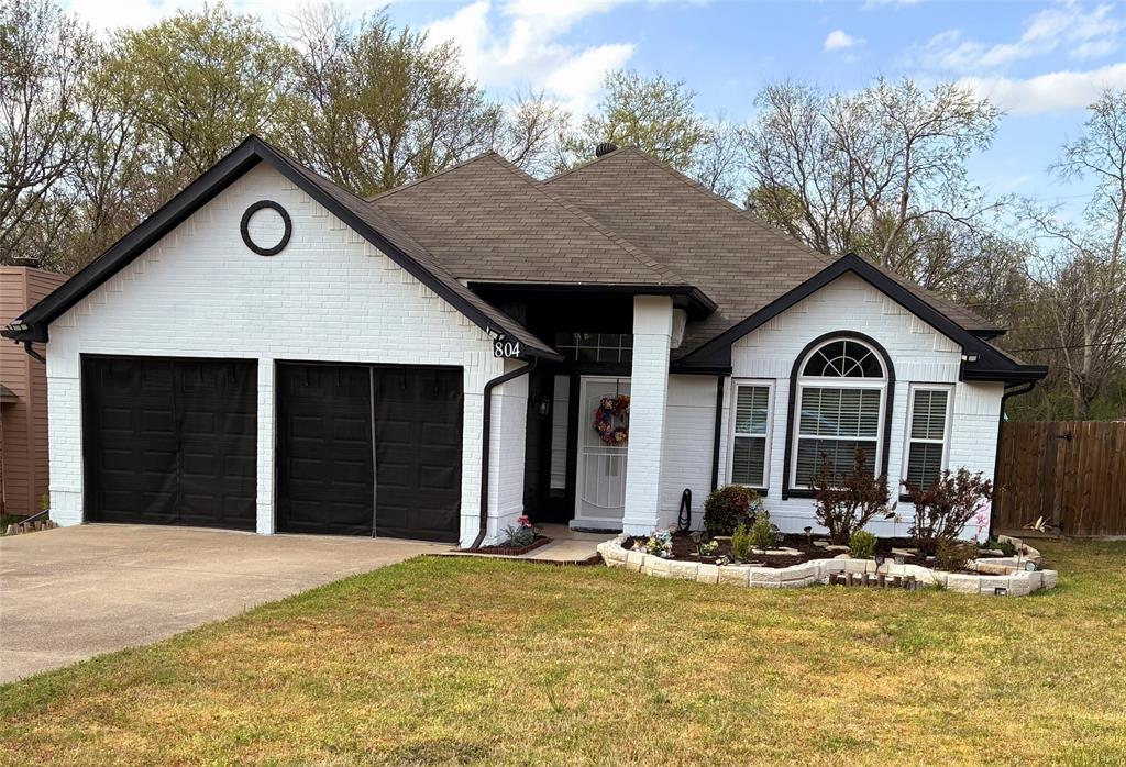 Charming 3-bedroom, 2-bath home located in the desirable Shadybrook subdivision, offering the perfect combination of comfort, functionality, and inviting living spaces. From the moment you step inside, you'll appreciate the spacious open layout, soaring ceilings, and abundant natural light that create a warm and welcoming atmosphere. The generously sized kitchen features ample cabinetry, abundant counter space, a center island, and a seamless flow into the living area—perfect for entertaining guests or enjoying everyday life. The spacious family room provides plenty of room to gather, relax, and create lasting memories. An added bonus is the converted garage, thoughtfully transformed into a versatile room complete with a closet, making it ideal as a fourth bedroom, game room, home office, gym, or flex space to fit your needs. Retreat to the private primary suite, where a cozy fireplace adds warmth and character, creating the perfect place to unwind after a long day. The ensuite bath offers dual vanities, a soaking tub, separate shower, and plenty of space to start and end each day in comfort. Step outside and discover your own backyard oasis. The covered patio is designed for year-round enjoyment, offering space for outdoor dining, lounging, and entertaining. Whether you're sipping your morning coffee, hosting family and friends for an evening gathering, or simply enjoying the peaceful surroundings, this outdoor retreat is sure to become a favorite destination.