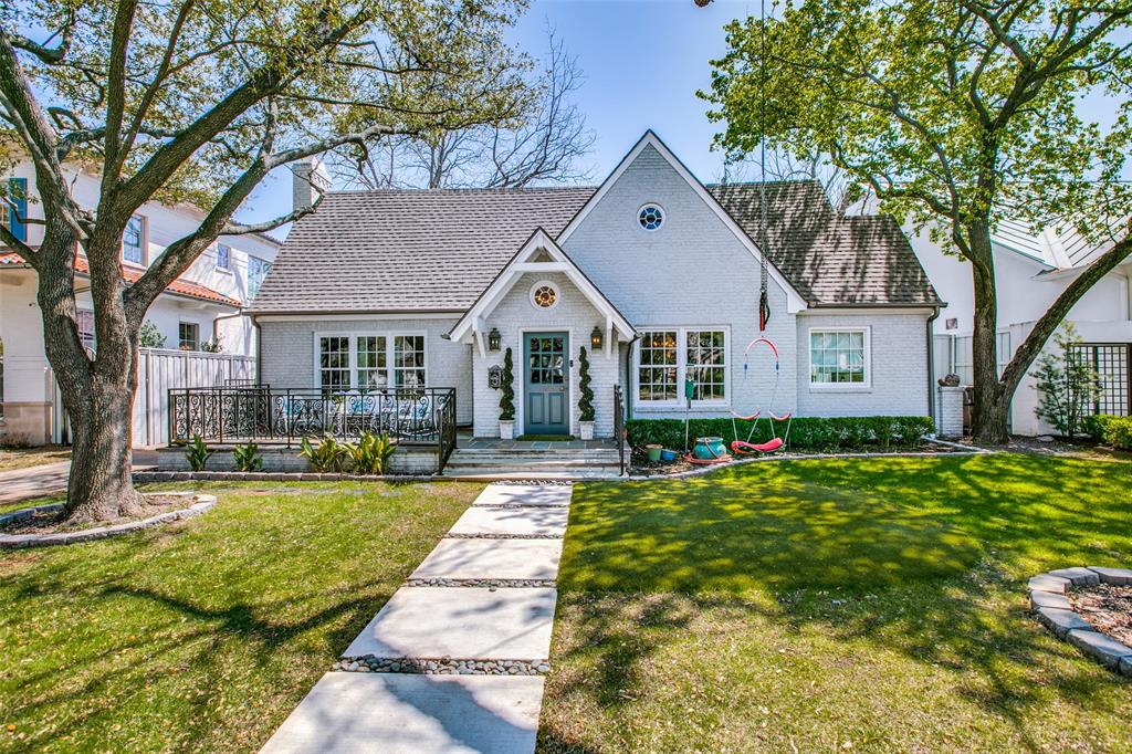 Coming Soon!  Charming updated Tudor is situated on quiet cul-de-sac in HP just steps away from Fairfax Park.  Built in 1928, it features 3578 sq ft, 4 BR, 4.5 BA, 2 LA, chef's kitchen, and office. The gorgeous kitchen is showcased with SS appliances, 8 burner gas cooktop and oven, granite counters, island with sink and breakfast bar, and BI refrigerator. Adjacent bar area has wine shelves, icemaker, and refrigerated drawers.  Private office off kitchen area has built-ins and street view. Three BR and 3.5 baths updated with tile, counters and fixtures are located on ground level. Primary BR suite upstairs offers 2 closets, FP, vaulted ceiling, French doors leading to balcony, and a stunning BA featuring 2 vanities, jetted tub, and separate shower.  Detached garage in back can be converted back to space for 2 cars. Additional amenities include hardwoods thruout, high ceilings, sound system wiring, 3 FP, artificial turf in BY, and proximity to parks with playgrounds, walking and tennis.