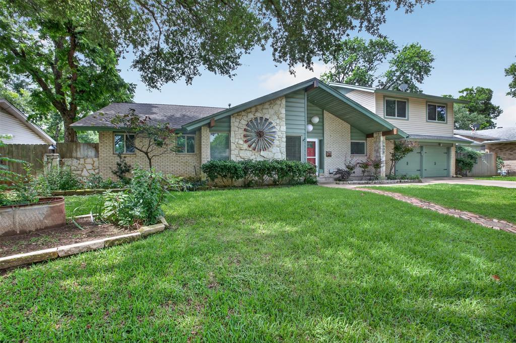 Welcome to this charming home with a mid century flair! This home is unique in all the best ways! Set in a quiet neighborhood with the most amazing neighbors! New carpet just installed.  Open floor plan with great windows to let in the natural light and enjoy the wonderful setting! You will discover so many features.  Tile wood look floors in the huge living room! The open layout has an amazing window to enjoy the backyard view! Fireplace, built-ins and french doors to the backyard.  Open to the kitchen there is a breakfast bar and space for a dining area. The kitchen has retro glass cabinets but is updated with a double ovens,  granite counter tops, a walk-in pantry and the family chef will love the Jennair 4 burner gas cooktop with an indoor grill.  Downstairs there is primary suite with an ensuite bath and door to the pool area.  Secondary bedroom with built-ins and nice windows.  Additional updated bath downstairs.   Upstairs is a huge primary bedroom, gameroom, inlaw or teen suite.  Beautiful updated bath with a large walk-in shower.  The backyard will be your summer spot! Inground diving pool with large deck area, open patio for bbq's and still room for fun and play. Enclosed patio will be the place for your outdoor entertaining. Convenient location is close to everything!