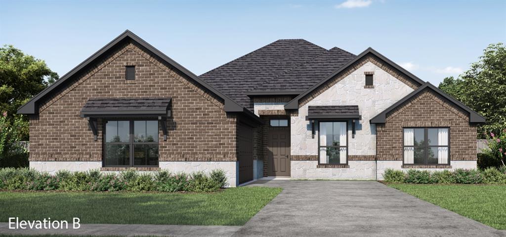 MLS# 21202489 - Built by Altura Homes - Jun 2026 completion! ~ Altura Homes Features Summerwood Estates a 50ft and 60ft Planned thriving community with direct access to I-35 freeway movie theater- grocery - and restaurants. The Logan B floor plan features 4-2-2 in a single-story side entry garage with 4 sides ACME Brick & Stone full landscaping package with full gutters and sprinkler system. Upon entry this is a full open floor plan with a open living and dining area with full view to back  very large, covered patio. Kitchen has 42in cabinets with granite countertops and stainless-steel appliances flooring has luxury vinyl floors in main area with split bedrooms from owner's retreat shows full bedroom with walk in tub and separate shower dual vanity sinks and Walkin closet, secondary has its own full bath.