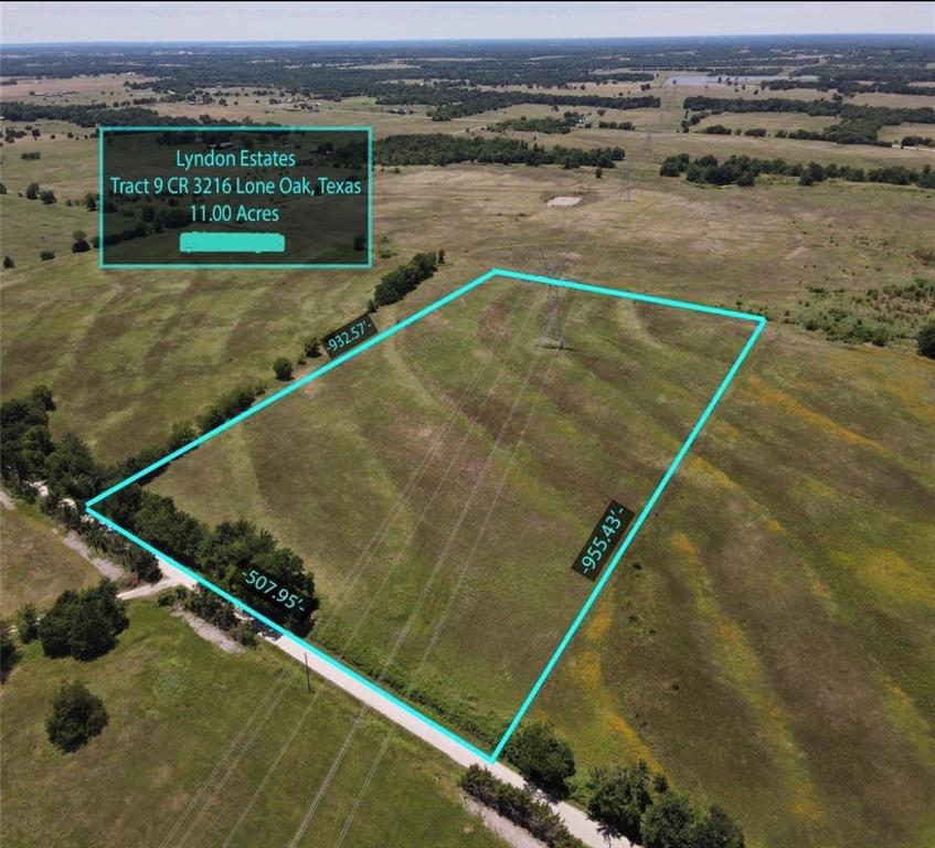 11 Acres! Tract 9 is an 11 acre tract with over 500 feet in road frontage. Only an hour away of Dallas to come home and get away from the city buzz. Bring your farm animals and home plans here! Mobile homes allowed must be double wide and 5 years newer. No Building Restrictions! Water and electric is available.
