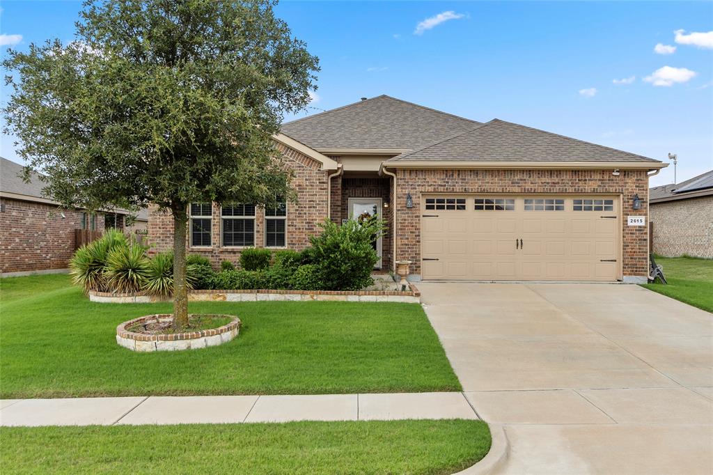 Welcome to 2615 Sunburst Drive in Glenn Heights! This beautifully designed 4-bedroom, 2-bath home offers the perfect blend of comfort, functionality, and energy efficiency. Featuring an open-concept floor plan, the spacious living area flows seamlessly into the kitchen and breakfast area, making it ideal for both everyday living and entertaining. The well-appointed kitchen features granite countertops, a gas range, built-in microwave, abundant cabinetry, and plenty of workspace for preparing meals and gathering with family and friends. A formal dining room offers the perfect setting for holiday gatherings, family dinners, or special occasions, while the second dining area adds flexibility for casual meals. Escape to the oversized primary suite, designed as a private retreat featuring an ensuite spa-inspired bathroom with dual vanities, a separate shower, a relaxing garden tub, and a generous walk-in closet. The spacious layout offers plenty of room for a sitting area, creating the perfect sanctuary to relax and recharge.
Step outside to enjoy the extended covered patio, perfect for outdoor entertaining, grilling, or simply relaxing after a long day. The spacious backyard offers plenty of room for children, pets, and outdoor activities. Additional features include solar panels for enhanced energy efficiency and lower utility costs. Buyer will be required to assume the existing solar panel contract. Conveniently located near shopping, dining, schools, and major highways, this move-in ready home offers both comfort and convenience. Schedule your private showing today and discover all that this exceptional Glenn Heights home has to offer!