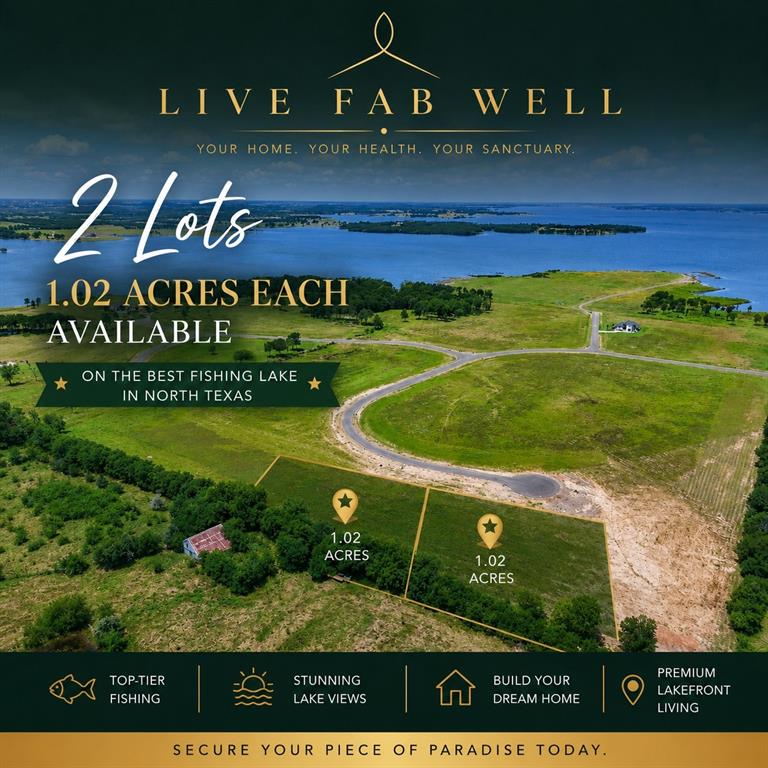 Nice Hill Side Lot overlooking Lake Bois d' arc, this property offers a chance to be one of the first to Build on Texas Newest Lakes an hour and a half from Dallas Metroplex. Beautiful homes are already being constructed, Pickle Ball courts are going in with walking trails, boat docks and other amenities currently all under construction. Clubhouse with community Pool, Workout area already in place. This Lot sits away from the business of the lake gives you the opportunity to have a Private Backyard. And if that wasn't enough the owner also has the lot beside this one for sell also and both could be purchased together at a reduced price. Come see what all the talk is about as record fish are being caught almost daily at this Amazing New Lake.