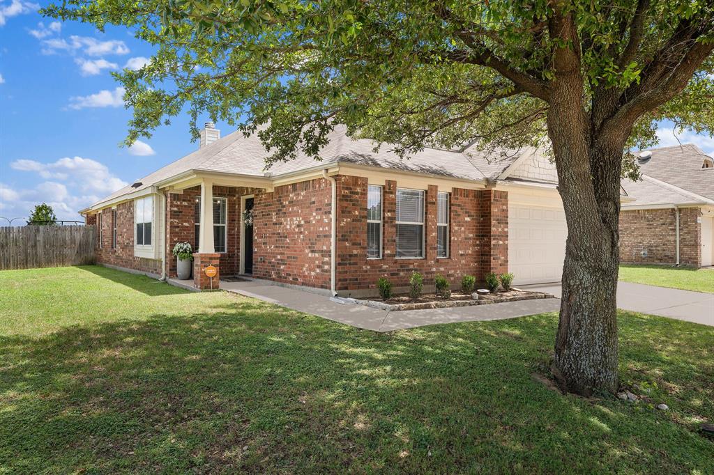 Welcome home to this beautifull 4-bedroom ( PLUS OFFICE), 2-bath residence situated on a desirable corner lot in the highly sought-after Sendera Ranch community. Thoughtfully designed with a blend of modern farmhouse charm and timeless style, this home offers warmth, character, and functionality throughout.
Just off the entry, French doors lead to a dedicated office, perfect for working from home or creating a quiet retreat. The kitchen is the heart of the home, featuring granite countertops, custom wood cabinetry, stainless steel appliances, a farmhouse sink, designer backsplash, and vented exhaust hood. The kitchen flows seamlessly into the spacious living area anchored by a cozy wood-burning fireplace. From the porcelain flooring and barn doors to the custom fixtures, wall treatments, and designer finishes, every detail has been carefully curated. The private primary suite offers dual vanities, a separate shower, and a relaxing space to unwind. Step outside to enjoy the oversized backyard complete with a covered patio, storage shed, and plenty of room to entertain, play, or relax. Sendera Ranch residents enjoy exceptional amenities including multiple pools, playgrounds, greenbelts, walking trails, a clubhouse, and sports courts. Conveniently located near shopping, dining, and entertainment, and zoned to acclaimed Northwest ISD, this move-in ready home is one you won't want to miss.