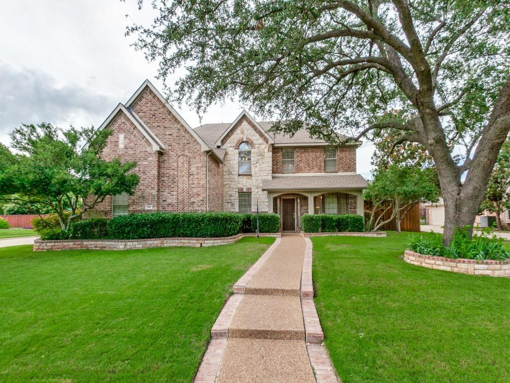 Beautifully maintained 4-bedroom, 3.5-bath home on a landscaped corner lot shaded by mature trees, offering a private office, game room, dedicated media room, and 3-car garage. The spacious floor plan features vaulted ceilings, open-concept living areas, eat-in kitchen with updated oversized sink, plus a desirable first-floor primary suite designed for everyday comfort and entertaining. The media room is enhanced with additional insulation for sound reduction and includes the projector and screen, creating an ideal home theater experience. Step outside to a large covered patio overlooking a beautiful backyard enclosed by an 8-foot board-on-board privacy fence. While the home offers an excellent opportunity for cosmetic updates to match your personal style, it's hard to beat the combination of floor plan, location, and value. Residents enjoy access to a neighborhood pool and are just minutes from Murphy Central Park, featuring walking trails, a fishing pond, splash pad, playground, amphitheater, and year-round community events. Located in highly sought-after Plano ISD with convenient access to all schools, shopping, dining, and major highways, this home delivers exceptional space, amenities, and potential.