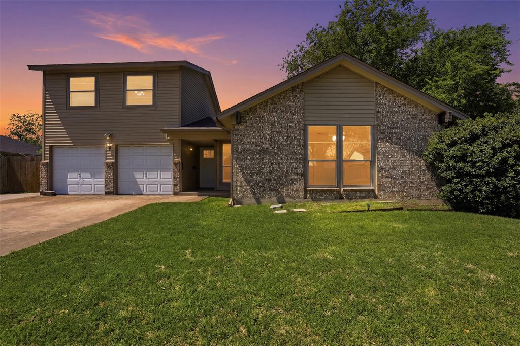 Remodeled beauty on corner lot with pergola & inground Pebble Tech pool with slide in Birdville ISD! Newer carpet, tile, paint throughout, roof & granite countertop in primary ensuite bathroom. Built-in, eat-in kitchen with granite countertops & tile backsplash & bay windows. This beautiful home also features wood laminate flooring, tile floors, Ring doorbell, Tuff shed, walk in closets, wood-burning fireplace with raised brick hearth & wood mantel in living room with beamed ceilings, open patio at private, spacious backyard, extended driveway for extra parking, wood fence, enclosed garage which offers spacious family room! HVAC unit approximately 3 years old per seller. NO HOA! Quick access to Dallas, DFW Airport, downtown Fort Worth, schools, shopping, dining & main thoroughfare access for easy work commute.  Offering ample square footage & 2 spacious living areas with multiple uses makes this stunner the perfect place for entertaining inside & outside + relaxing poolside & soaking up your slice of paradise. Just in time for summer! Welcome home!