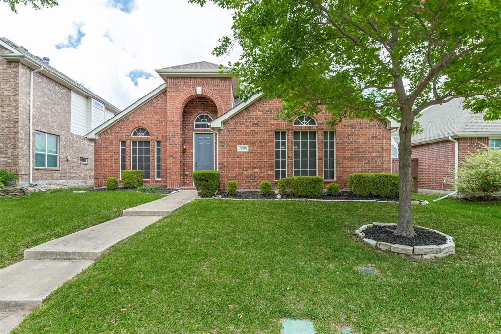 This well-maintained, one-story, home lies nestled on an interior lot within the much sought after neighborhood of Stone Canyon within Stonebridge Ranch. Large eat-in kitchen is outfitted with granite countertops, stainless-steel appliances, skylight, and recessed lighting package. Breakfast nook, with window seat and built-in shelving, adjoins. The kitchen lies open to the primary living area via breakfast bar. Huge primary living area is wired for surround sound and is equipped with, hardwood flooring, and a cast stone fireplace with gas logs. The formal living and dining rooms are adjoined and are adorned with beautiful engineered hardwood flooring and offer plenty of room for entertaining. Texas-sized master bedroom big enough for a sitting area with its own window and is serviced by luxury bath with separate garden tub, over-sized tiled shower, dual sinks, vanity, and walk-in closet. Theis gorgeous home is full of an abundance of architectural detail. Secondary bedrooms are plenty roomy and have ceiling fans. Decorative scored concrete patio provides panoramic views of the low-maintenance yard that is surrounded by nice wood fence with steel posts. Area serviced by award-winning McKinney Boyd High School and complemented by the many amenities offered by Stonebridge Ranch!