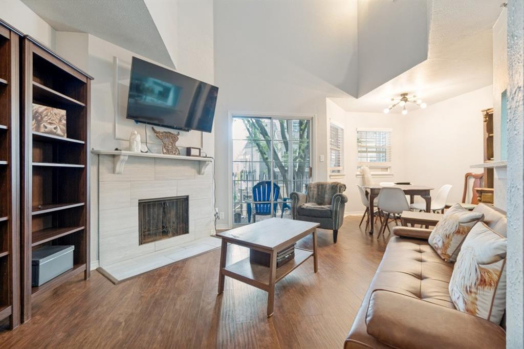 Enjoy an unbeatable location in Bryan Place, just minutes from Downtown Dallas, the Arts District, Uptown, and Deep Ellum! This fully updated condo features granite countertops, stainless steel appliances (conveyed with property), fresh flooring throughout, new paint, and updated fixtures, plus a beautifully renovated bathroom. A cozy wood-burning fireplace anchors the living room, which flows seamlessly into the dining area and kitchen; perfect for entertaining or quiet nights in.
A spiral staircase leads up to the private master suite, complete with a full bathroom featuring dual sinks and convenient in-unit laundry. The stackable washer and dryer are included for move-in-ready ease. The soaring ceiling create a wonderful open feeling throughout the space. 
As an added bonus, residents have the opportunity to join a nearby community pool membership — a perfect way to cool off and unwind without leaving the neighborhood. Covered parking in a secure parking garage included; and a gated dog run makes taking the pup out for a quick potty break a breeze!
With its central location and thoughtful updates, this condo offers the perfect blend of comfort, convenience, and city living.
Information herein is deemed reliable but not guaranteed. Buyer and Buyer's Agent to verify all measurements and schools.