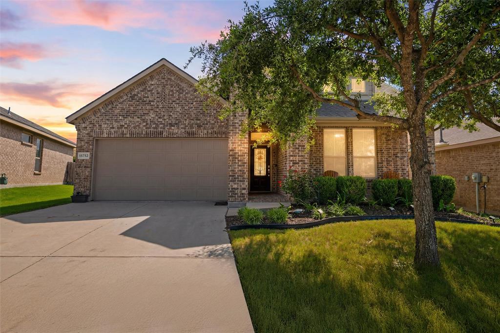 Welcome home to this beautifully maintained home in the desirable Beechwood Creeks golfing community. Built in 2017, this home features an open concept layout with abundant natural light, a spacious living area, and a well appointed kitchen with generous cabinetry, ample granite counter space, walk in pantry and a large island that seamlessly connects to the living and dining areas.  The home features a dedicated home office and three bedrooms on the first level, perfect for working from home, family and guests. The private primary suite offers a relaxing retreat with a spacious en suite bathroom with a separate garden tub and walk in shower.  Make sure to check out the laundry room with tons of space for extra storage or a secondary pantry. The home has tile throughout the common areas and carpet only in the bedrooms making cleaning a breeze.  Upstairs you will find a large room with a full bathroom.  This is intended as a second master, but can easily be used as a game room or media room.  Step outside to a large covered back patio and a sparkling pool.  The pool is heated and make swimming all year round a reality.  Conveniently located near shopping, dining, major highways, and within the highly regarded Northwest ISD, this move in ready home combines comfort, style and an exceptional location.