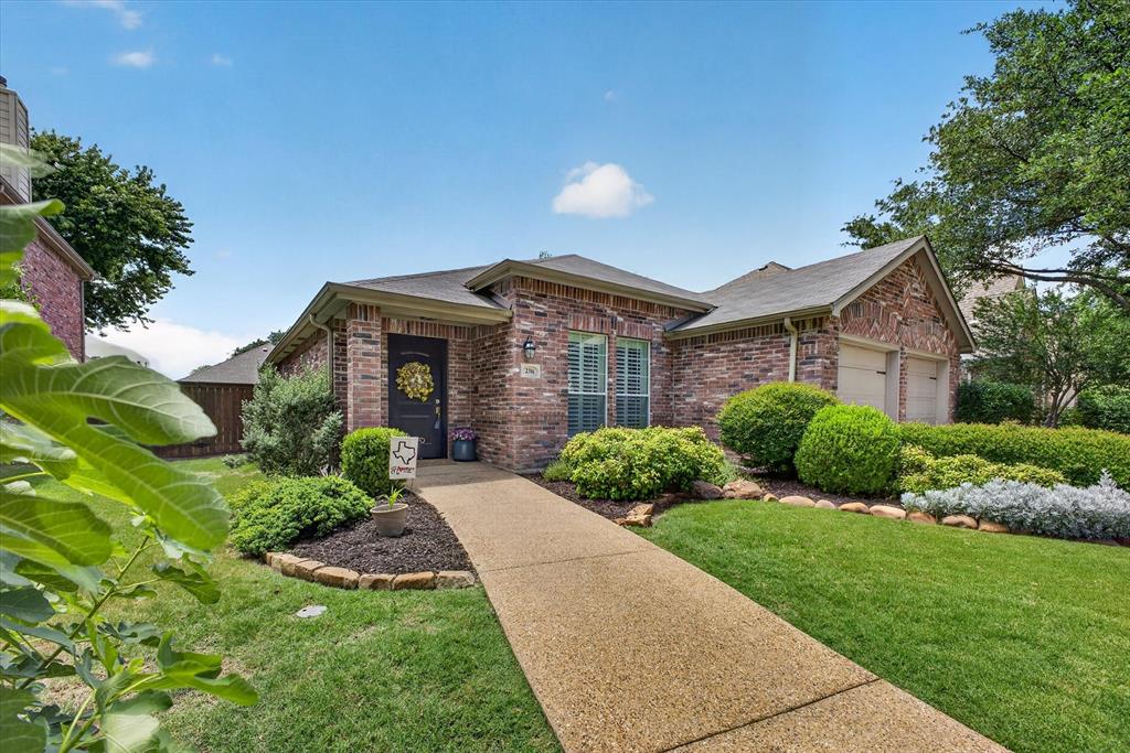 Welcome to this beautifully maintained 3 bedroom, 2 bath one story home in the highly sought after Frisco ISD! Originally built as a Horizon by Highland Homes model, this residence offers a thoughtfully designed floorplan and comfortable living spaces that today’s buyers are looking for. From the moment you step inside, you’ll appreciate the open concept layout that creates the perfect flow for everyday living and entertaining. The oversized living room seamlessly connects to the spacious kitchen, making it easy to stay connected with family and guests. The kitchen features abundant cabinetry, granite countertops, ample prep space, and a large breakfast area, creating the heart of the home.
Plantation shutters add timeless style, energy efficiency, and an upscale touch. The flexible dining room offers endless possibilities and can easily serve as a home office, second living area, or formal dining space to fit your lifestyle.
The private primary suite is a true retreat, highlighted by a recently renovated spa-inspired bathroom featuring a stunning walk-in shower, elegant quartzite countertops, custom cabinetry, and modern finishes designed for both beauty and functionality.
Two additional bedrooms provide comfortable accommodations for family, guests, or work-from-home needs. Every space in this home has been carefully maintained, allowing buyers to move in and immediately enjoy. Step outside to discover a beautiful covered patio overlooking the spacious backyard. Whether you’re hosting friends, enjoying your morning coffee, or relaxing after a long day, this outdoor living space extends your enjoyment year-round. Ideally located with convenient access to Ash Woods Park, shopping, dining, parks, and top-rated schools, this home offers the perfect combination of comfort, flexibility, and location. HOA amenities include 2 pools, organized activities, and a spacious common room available for private events. Come see why you will want to call this one Home!