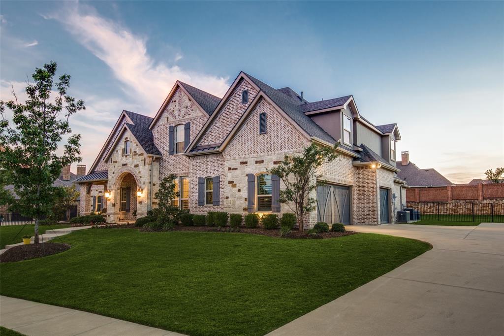 Huge Price Adjustment! Welcome to this stunning 5-bedroom, 5.5-bathroom, 5,263 sq ft POOL home nestled on a premier .49-acre lot overlooking a beautifully landscaped fishing pond and walking trail. Located in the prestigious gated phase of Gentle Creek Estates, Prosper's only golf club community. From the moment you step inside, the open floorplan and dramatic wall of windows draw your eye straight to your private backyard oasis with a Riverbend Sandler pool, spa, and firepit perfectly designed for unforgettable gatherings. The dream gourmet kitchen is the heart of this home, featuring an 11-foot island, SS appliances, NEW KitchenAid gas cooktop, NEW quartz countertops, an enormous walk-in pantry, planning desk, and abundant storage. The primary suite is a true retreat, complete with a jetted tub, custom closet with built-in shelving and drawers, and the ultimate convenience of an adjoining laundry room. Guests will feel right at home with a first-floor ensuite bedroom, while movie nights are taken to the next level in the dedicated FIRST FLOOR media room with 7.1 surround sound, screen and projector. A separate mudroom with doors and built-in shelving keeps everyday life organized, and a second laundry room upstairs adds effortless functionality. Additional highlights include a gas generator with automatic transfer, during power outages, security cameras, multiple rooms and patio with ceiling speakers, 4.5 inch plantation shutters throughout, a bonus storage room, and an epoxy 3-car garage floor with extra driveway parking. Energy Star Certified for efficiency.  Fresh NEW paint, NEW roof & gutters, NEW hot water heaters, NEW carpet, NEW workstation sink, NEW lighting throughout, NEW faucets, complete this immaculate package. No detail has been overlooked; this home truly has it all! Prosper ISD & The Incredible Walnut Grove HS
