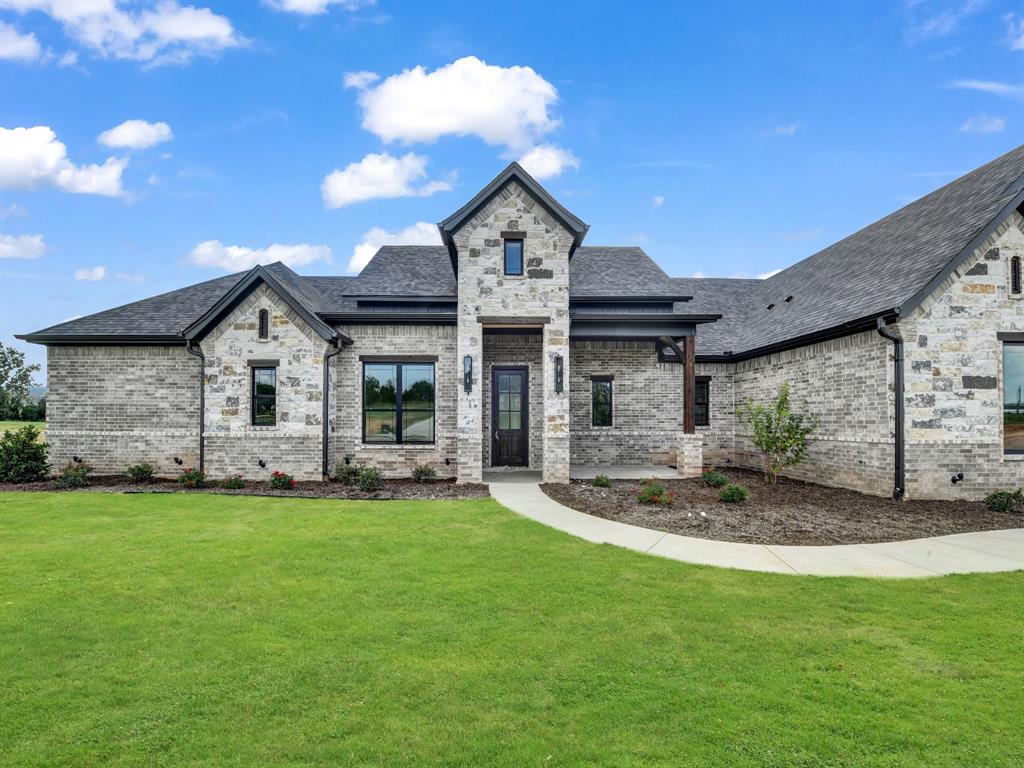 MOVE IN READY! LBK Homes has completed a beautiful 2 Acre 4 bedroom, study and 3 car garage with 2.5 bath Traditional style home.  The home has an inviting foyer that brings out the spacious family room filled with excellent cross beams and craftsmanship throughout.   The kitchen is accompanied with an enormous quartz island in the center,   microwave, all stainless steel and lg over sized cabinets with upper and lower cabinet lighting.  The Master ste has a large walk in closet a separate tub and a separate  shower and vanities.   Perimeter wall foaming for efficiency. Underground utilities with AT& T Fiber.  Elementary School just outside the neighborhood.   Home is now 100 % complete and is ready for move in!