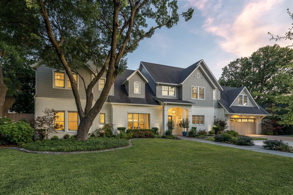 Stunning Cape Cod style home by Nolen Homes on a 116x130 lot in coveted Preston Hollow. Entry welcomes you w abundant natural light & an open floor plan fit for the ultimate entertainer. Dining room feat a wall of windows & opens to the butler’s bar w wine fridge & kitchen-living room. Gourmet kitchen boasts custom cabinetry, Wolf appliances, large center island, & breakfast room all opening to the main living room. Living room offers a fireplace & French doors overlooking the back yard, pool, & covered patio w fireplace. The first floor feat the primary suite w separate vanities, oversized tub, separate shower & large walk-in closets. In addition to the primary suite the first floor features an ensuite guest bedroom. The second floor features three additional ensuite bedrooms w walk-in closets, a large game room w bar, a study w built-ins, & fitness room. House is complete w an oversized(903 SF gar) w Tesla charger, pool, outdoor living w FP, & a generator that services entire home.