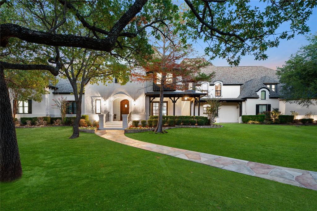 Experience unparalleled luxury living at 2 Baines Court, an expansive gated estate nestled on 6.6 acres in Argyle ISD!  As you enter through the grand winding driveway adorned with majestic oak trees, a world of privacy and elegance unfolds before you. This remarkable property was thoughtfully renovated in 2023 to elevate its beauty, including new windows, flooring, kitchen and baths. The executive study boast a discreet access to master and library loft. Graced with stunning beam vaulted ceilings, floor to ceiling stone fireplace the living space evokes a sense of home. Each bedroom boasts an ensuite bathroom, ensuring the utmost in convenience. Upstairs features wood paneled game room, wet bar, poker room and full media perfect for spirited gatherings. Stepping outside, the property offers an outdoor kitchen, and pool.  Whether enjoying a tranquil afternoon in the pool with family and friends or dinner on the patio, the beauty of the surroundings enchants at every turn.