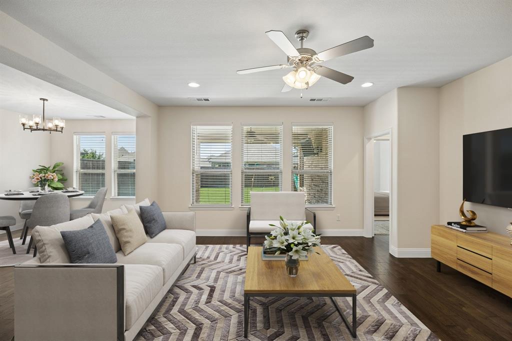 Welcome to this beautifully maintained Highland Home in the highly sought-after Liberty community of Melissa. This spacious 4-bedroom, 3-bath home offers an open-concept layout filled with natural light and designed for comfortable everyday living and effortless entertaining. The gourmet kitchen features granite countertops, stainless steel appliances, a gas cooktop, oversized island, abundant cabinetry, pot and pan drawers, and wine fridge, all overlooking the inviting living room with a stunning brick-and-stone fireplace.

The private primary suite offers a relaxing retreat with an oversized soaking tub, separate shower, dual vanities, and a large walk-in closet. Upstairs, you’ll find a versatile game room along with a fourth bedroom and full bath.

Additional highlights include a covered backyard patio ideal for outdoor gatherings, backyard playscape, tankless water heater, ample storage throughout, and an attached 2-car garage. Located in the award-winning Melissa ISD, the Liberty community features fantastic neighborhood amenities including parks, playgrounds, green spaces, and a community pool, all with convenient access to Hwy 75, shopping and dining.  You'll be proud to call this Home.