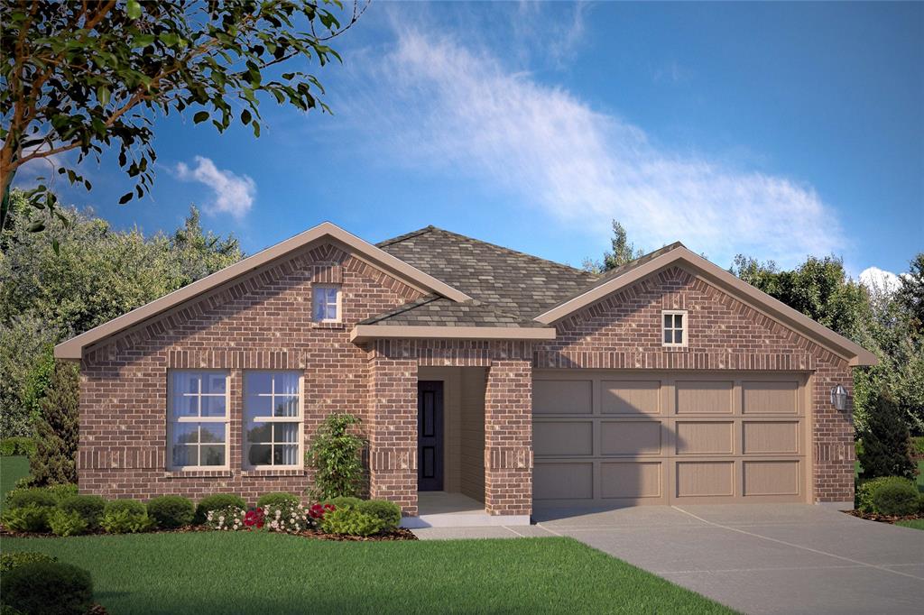 Beautiful new D.R. Horton home in the Highlands at Chapel Creek community located in Fort Worth and White Settlement ISD! The single-story Texas Cali floorplan Elevation C, with an estimated Summer completion, offers 4 bedrooms, 2 bathrooms, and a 2-car garage with a spacious open-concept layout designed for modern living. The family room, cozy nook, and contemporary kitchen blend together seamlessly, creating an inviting central gathering space ideal for both everyday comfort and entertaining. The chef-inspired kitchen features quartz countertops, 36” upper cabinets with hardware, stainless steel appliances, a gas range, stainless steel sink, center island, and a walk-in pantry for ample storage. The private primary suite includes an en-suite bath with dual quartz vanities, a 5-foot oversized shower, and a walk-in closet located directly off the bathroom. Three secondary bedrooms and a full bathroom with a quartz vanity top offer flexibility for family, guests, or a home office. Luxury vinyl plank flooring is installed throughout all main living areas and wet zones for enhanced durability and easy maintenance. Built with energy-efficient construction and equipped with America’s Smart Home Technology, this home also includes a tank water heater for added convenience. Exterior features include a landscape package, full sprinkler system with rain sensor, privacy fencing. Residents enjoy community amenities such as a community pool, cabana and playground, with convenient access to DFW Airport, Fort Worth Nature Center, Sundance Square Downtown, shopping, dining, and more.
