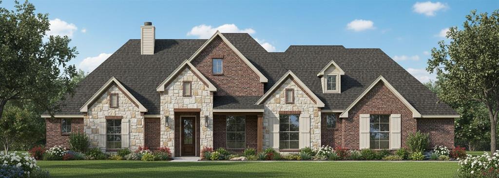 Awesome new plan by Builder in this exclusive new neighborhood in Decatur ISD! Brick and Stone home with many builder upgrades including Quartz Countertops, Luxury Vinyl flooring throughout all main areas. This home boasts 4 bedrooms, 3 full baths, Study with a huge Covered Patio for entertaining. Plenty of extra room on this 2 acre lot, new construction, Estimated Completion date November 2026, CALL TODAY.