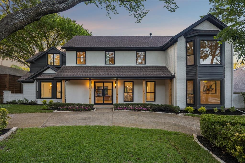 Nestled in the highly sought-after Merriman Park area of Lake Highlands, this beautifully renovated 5-bedroom home seamlessly blends modern updates with classic character. Rich oak hardwood floors, designer lighting, soaring vaulted ceilings, and walls of glass create a light-filled, inviting atmosphere throughout.
The stunning living room serves as the heart of the home, anchored by a dramatic floor-to-ceiling fireplace and expansive windows that bring the outdoors in. The updated kitchen is designed for both everyday living and entertaining, featuring stainless steel appliances, abundant cabinetry, and a spacious walk-in pantry.
The private first-floor primary suite offers a true retreat with an attached office, ideal for working from home. The luxurious en-suite bath boasts a freestanding soaking tub, oversized glass-enclosed shower, and thoughtful designer finishes. Separate Office downstairs with Walls of Glass. 
Upstairs and beyond, you'll find generous secondary bedrooms, flexible living spaces, and a large game room & Media Room perfect for family gatherings, media, or play. A charming courtyard creates an additional outdoor living area, while the separate guest quarters provide exceptional privacy for visitors, extended family, or a home studio.
Located in one of Lake Highlands' most desirable neighborhoods, this move-in-ready home offers the perfect combination of style, functionality, and location.