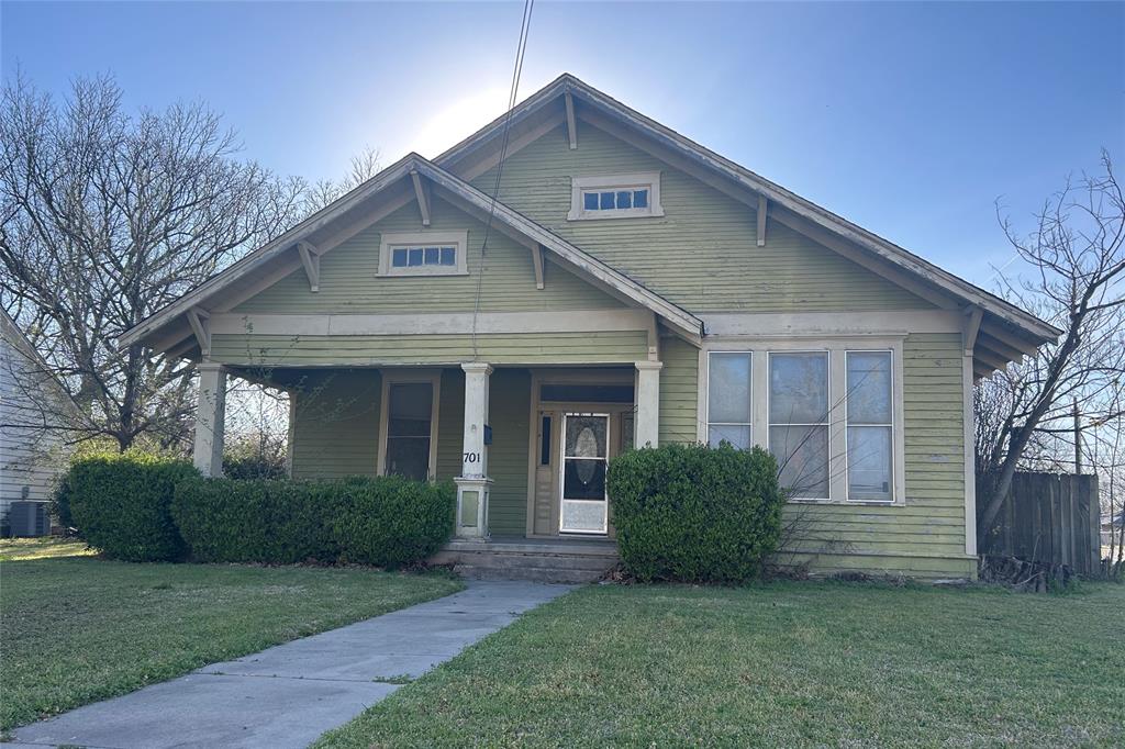 Welcome to this classic home with incredible potential! This three bedroom, one bath has character and offers an opportunity for anyone to restore a timeless beauty.  As you step inside you will be greeted with high ceilings and hardwood floors.  The spacious living and dining allow for creative updates and modern touches while preserving the home's original charm.  The kitchen and bathroom offer the perfect chance to create a space that suits your personal style.  The backyard is an open space with room for outdoor entertaining and gardening.  Don't miss out on making this your new home.  

Living 20 X 15 with gas heater window unit and ceiling fan, original wood flooring
Dining 17 X 20 with wall gas heater and ceiling fan, original hardwood flooring
Kitchen 11 X 12 ceiling fan, laminate flooring
Laundry Room 13 X 8
Sun Porch 13 X 9
Bathroom 13 X 7.5 laminate flooring, closet, double sink with shower-tub combo
Bedroom 1  13 X 13 cedar double closet, laminate flooring, window unit
Bedroom 2  12 X 17 wood flooring
Bedroom 3  14 X 11 ceiling fan, wood flooring
Front Porch 20 X 9 

Stain Glass window above entrance door, 
As is. The seller is not interested in doing any repairs.


Asking price:  $182,900