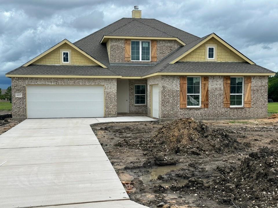 Estimated September 2026 completion! Ask us about our Trade In Trade Up program, we can buy your home! 1.23 acres! No matter which version of the Neches you choose, walking through the front door will lead you into a beautiful, 2,891-square-foot home with 4 bedrooms, 3.5 bathrooms, and a 3-car garage. As soon as you enter the foyer, you have an adjacent study—or whatever way you want to use this flex room. Stroll past the staircase, powder room, and vestibule that leads to a bedroom with an ensuite bathroom. Straight ahead, the home opens up into a spacious, open concept floor plan that is perfect for entertaining or hosting family for the holidays. The family room connects with a chef’s kitchen that includes the 
convenience of a large island, double sink, and walk-in pantry. Just beyond the kitchen is your casual dining area that serves up views of the covered patio and the backyard beyond. The mudroom and laundry room have a family entrance, a great area to organize shoes, backpacks, keys, and more. The split floor plan situates the owner’s suite on the opposite side of the family room. This spa-like master bathroom treats you to a separate tub and shower, double vanity, and walk-in closet. Head upstairs to a large game room. You and your family will enjoy the loft design, like an extension of your first-floor open floor plan. The second floor has also two more bedrooms, and one has a private bath. The Neches offers flexibility, convenience, and style that is designed to fit your lifestyle and bring your Riverside home to life.