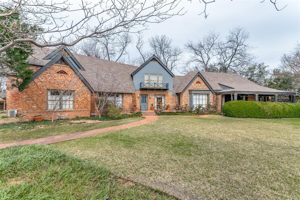 Set on a sprawling.69 acre lot, this home was originally built in 1940. Expanded and updated over the years, the home now encompasses over 6000 ft.² (per DCAD) of rambling, fun space. Along with large open areas, there are nooks and crannies that children will marvel at. Traditional formals lead to a sensational great room and adjacent bar area that beg for entertaining. A large kitchen with island leads to a dreamy breakfast room with a high ceiling and walls of windows overlooking the pool, backyard, and covered patio with fireplace. The primary suite and separate sitting room are located on the first level, as is a multi-use space ideal for a game room or fitness area. Upstairs are four secondary bedrooms, one of which is unusually large, with a generous sitting area. The back yard is expansive, ideal for children and pets, and the pool is just plain fun. Brand new roof April 2024. Please see Transaction Desk for Offer Instructions, SDN, etc.