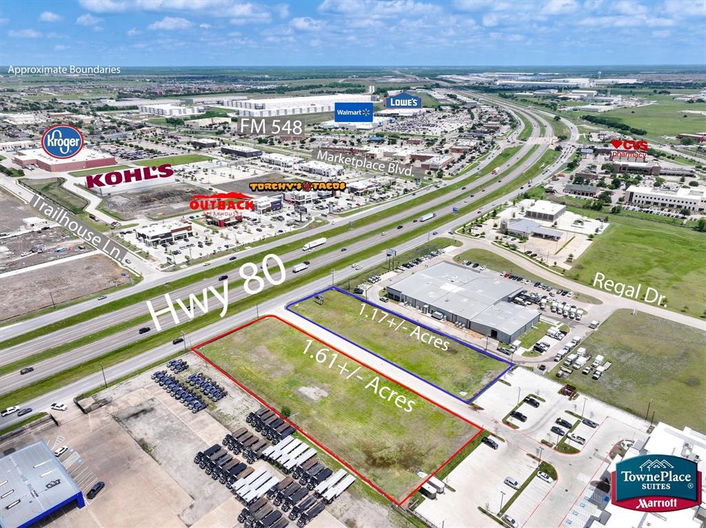 Exceptional 1.17 acre commercial opportunity located directly on the service road of major US Highway 80, just past the exit ramp US Hwy 80 E – 70,000 Annual Average Daily Traffic count—offering outstanding visibility and access. Positioned in the heart of Forney, TX, this site sits prominently in front of the new Marriott Suites Hotel, making it an ideal location for retail, office, or restaurant development. With strong traffic counts, a booming local economy, and excellent frontage, this property is ready to support your next commercial venture. Forney is a rapidly growing suburb East of Dallas, located in Kaufman County, the fastest growing county in Texas. With total population now sitting at around 35,470 residents (up 10.4% over last year), growth is driven primarily by its proximity to Dallas, its strong residential development pipeline, growing retail space, and convenient location for distribution and logistics centers. Forney is less rural and derives much of its business growth from its location relative to the rest of the ever-expanding DFW Metroplex.