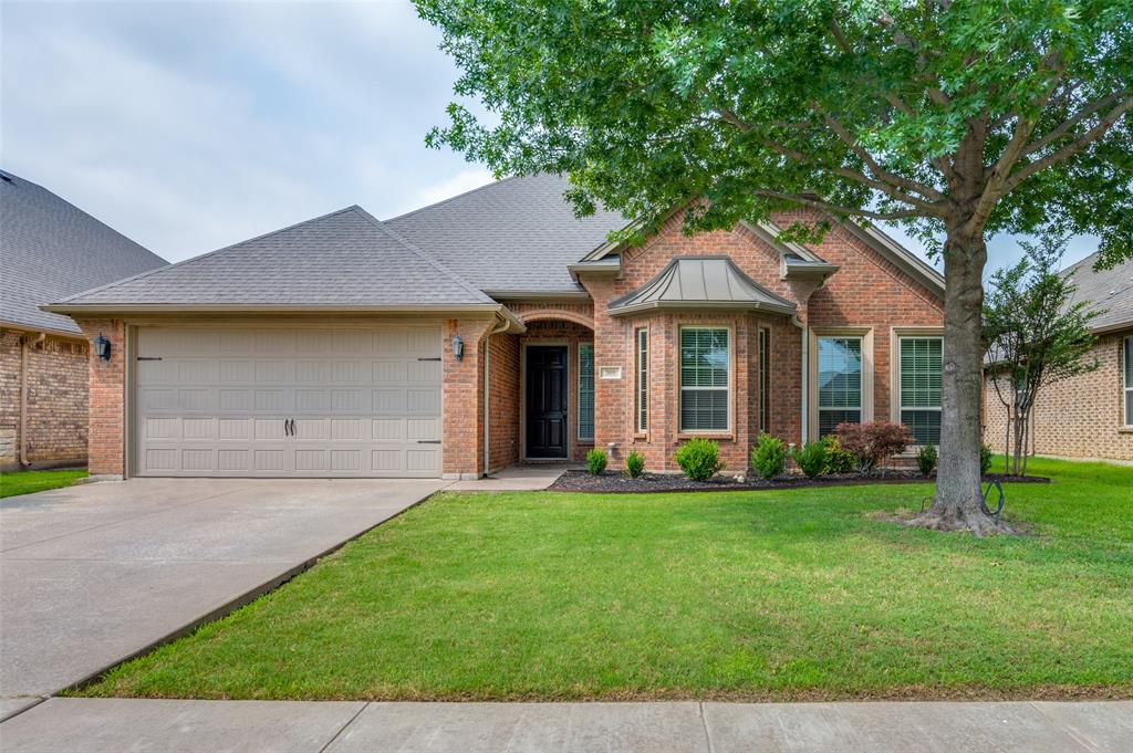 This is a gorgeous home loaded with custom upgrades, along with recently replaced carpet, and located in a very nice area of West Burleson. A unique & versatile floor plan with 2 primary bedrooms; the 2nd one has a walk-in closet and a full bathroom with a separate shower, or use as a game room. The spacious kitchen has abundant cabinets and storage space, a built-in desk area, a work island, and a fridge is included. The Front bedroom has a bay window and would make a nice office or study area.—approximately 5 mi to Chisholm Trl Pkwy. The back fence was replaced in January 2023, and the oven was replaced in Feb. 2023 with a Convection oven upgrade. Approx. 3-7 minutes to Hwy 174, which boasts HEB, Sprouts Market, and many eating establishments. Pictures are from 2024, but the carpet was replaced on 7-10-26