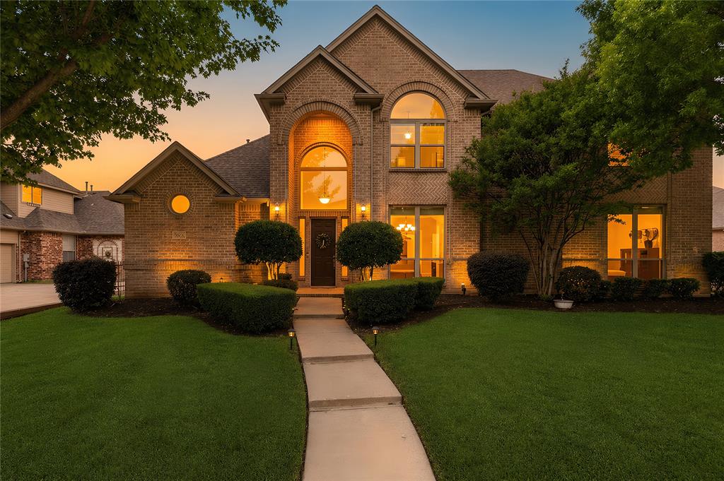 Large five bedroom and five full bath home setting across the street from greenbelt and walking trails! Beautiful open entrance with tall ceilings and open to formal living and dinning and staircase. Great room with oversized kitchen with tons of cabinets plus walk-in pantry. Gather every one around the breakfast bar, breakfast area, and into the family room with gas fireplace.  Private master is located on the other side of the home and offers see through fireplace, ensuite bath and separate shower complete with body sprayer and soaking tub.  Another private bedroom is on the first floor.  Plus two full baths and utility room with it all!  Upstairs is a game room with wet bat and room for pool table and theater.  One large ensuite bedroom plus two other oversized bedrooms with walk in closets.  Don't miss the secret closet!