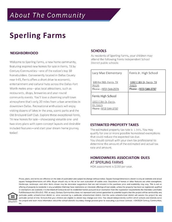 Sperling Farms - Residential