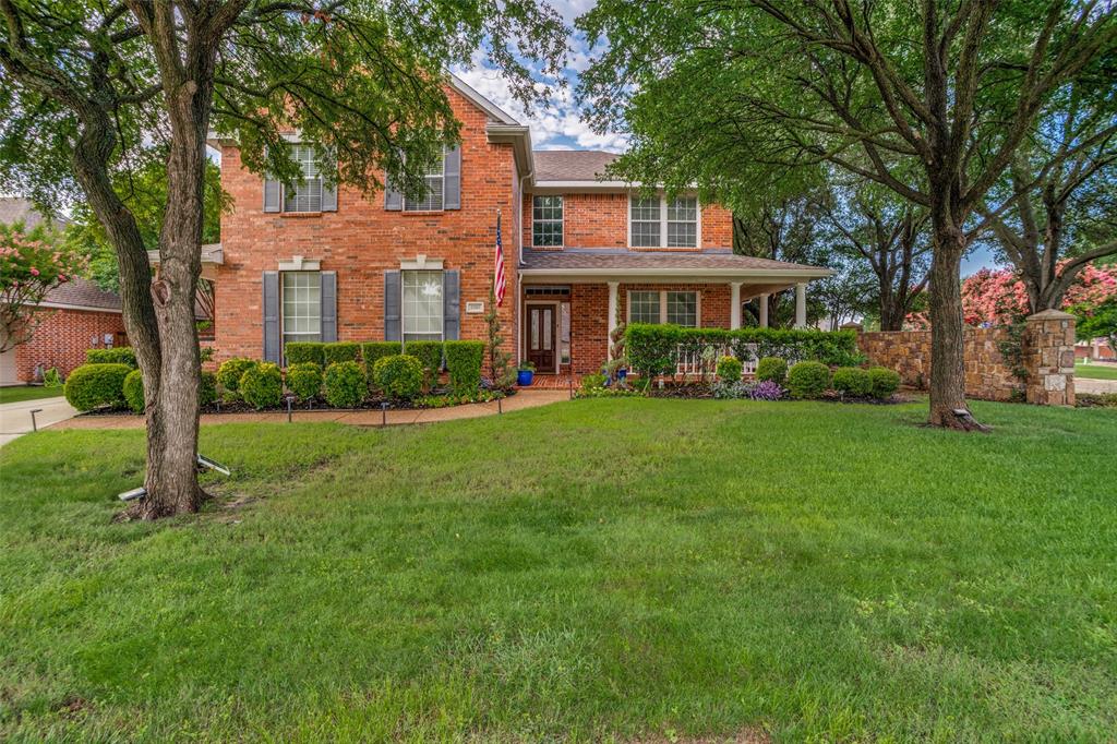 Located in Arbor Hollow within Stonebridge Ranch, this beautifully maintained home offers room to spread out, room to entertain, and a backyard with a pool that's ready for summer! Filled with natural light and soaring ceilings, the floor plan is designed to accommodate both everyday living and entertaining with multiple living areas, a dedicated office, a private first-floor primary suite, and a large upstairs bonus room. The main level features a welcoming sitting area, formal dining room, private study with double doors, and a spacious living room with surround sound overlooking the backyard. At the center of the home, the kitchen offers granite countertops, stainless steel appliances, an island for cooking, a wine fridge, an oversized pantry, and abundant storage. Situated on the first floor, the primary suite enjoys views of the backyard and includes a spacious ensuite bath with a soaking tub, separate shower, and large walk-in closet. Upstairs, you'll find three additional bedrooms, including one with a private ensuite bath, along with a versatile bonus room behind French doors that can easily serve as a game room, media room, or second living area. The backyard is built for making memories, with a heated pool and spa, waterfall feature, and palm trees creating the perfect setting for summer afternoons, evening gatherings, and year-round enjoyment. Fresh interior paint provides a move-in-ready feel. Additional updates include newly replaced central AC systems, newly installed water heaters, and a new AquaLink wireless pool management system for convenient pool and spa control. The three-car garage has epoxy floors, storage cabinets, and overhead storage racks for extra storage. As a Stonebridge Ranch resident, you'll enjoy access to community pools, tennis and pickleball courts, parks, walking trails, and year-round events, all conveniently located near Highway 121, Highway 75, shopping, dining, golf, and entertainment!
