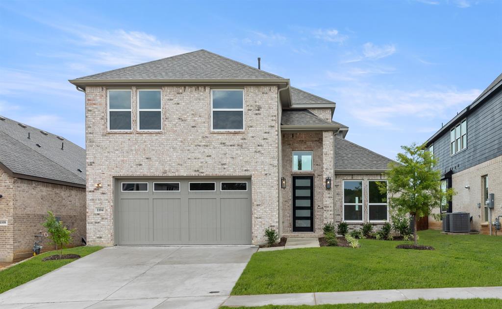 MLS# 21285770 - Built by First Texas Homes - Ready Now! ~ Elegantly designed two-story home featuring 4 bedrooms and 3 baths with sophisticated touches throughout. The private study offers a secluded workspace, while the gourmet kitchen boasts a massive island perfect for culinary adventures. Entertain in style with a butler's pantry, formal dining room, and extended covered patio with premium sliding doors. Unwind in the luxurious primary suite featuring dual vanities and freestanding tub, or head upstairs where the game and media rooms await. Curved staircase adds architectural interest to this entertainment-ready home that seamlessly blends comfort with style.