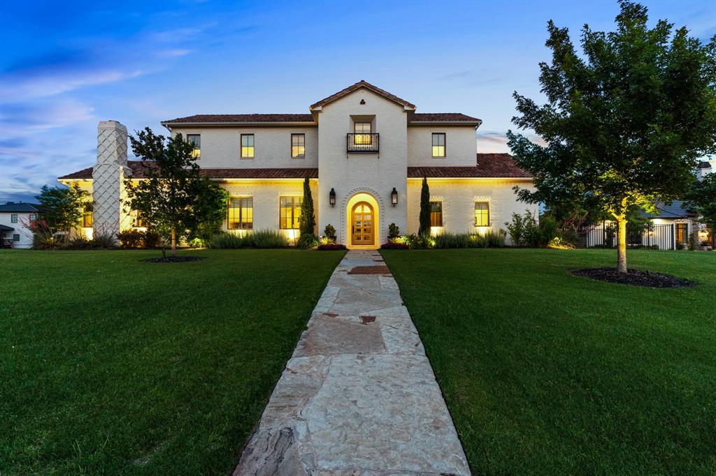 Stunning Santa Barbara style home situated on a perfectly manicured cul de sac lot. Large formal dining opens to living & kitchen. First floor primary and guest suite w fireplace. Functional floor plan with oak floors, beamed ceilings & tons of natural light throughout. Gourmet kitchen w marble counters, coffee bar, dual islands, dishwashers & pot fillers. 3 spacious bedrooms up centered around family room & office. Covered patio, overlooking the sparking pool, serves as the perfect outdoor space for relaxing & entertaining. Guarded, gated neighborhood and minutes from schools, shopping, dining, & downtown.