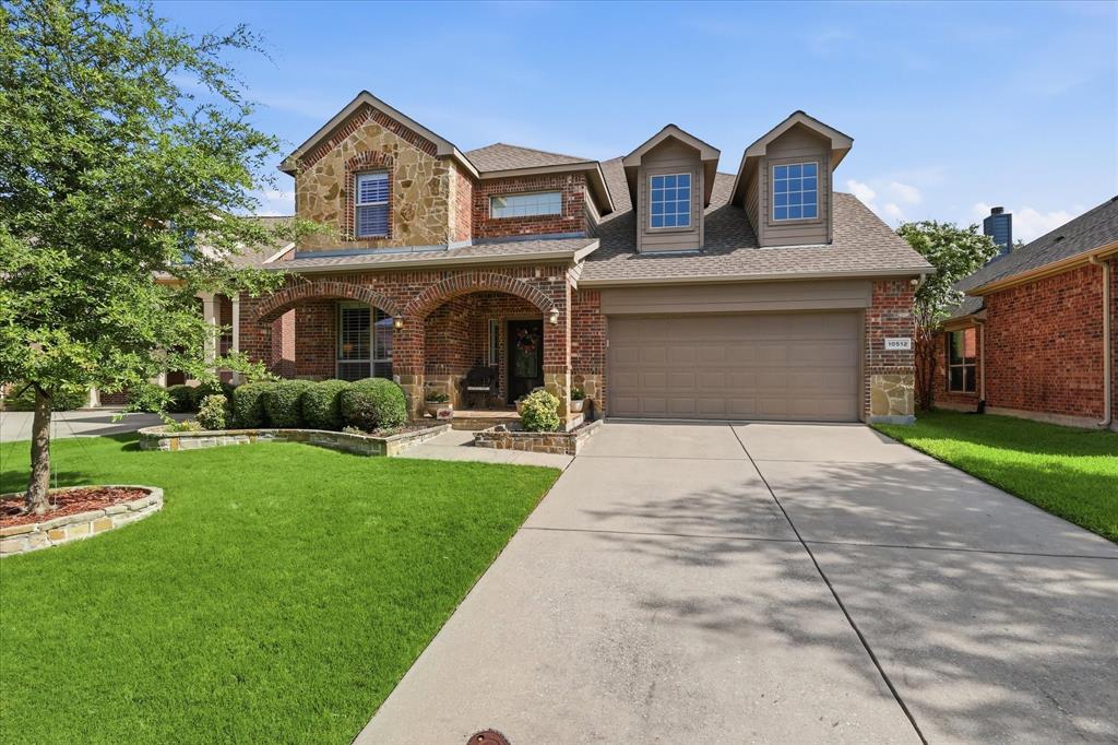 Welcome home to this beautifully maintained 5-bedroom, 3.5-bathroom residence offering an ideal blend of comfort, functionality, and location. Conveniently situated near shopping, dining, major highways, the PGA district, and the all-new Universal Kids Resort, this home is also within walking distance to Scott Elementary. Pride of ownership is evident from the moment you arrive with attractive drive-up appeal and a charming covered front porch creating a warm welcome. Inside, soaring cathedral ceilings and an open stairwell make a stunning first impression, complemented by a dedicated office and formal dining room perfect for working from home and entertaining. The heart of the home features an inviting living area anchored by a beautiful stone fireplace, seamlessly connecting to the kitchen and breakfast nook with peaceful views of the backyard. The spacious primary suite is conveniently located on the main level and offers a relaxing ensuite bath complete with dual vanities, a deep soaking tub, separate shower, and walk-in closet. A half bath downstairs provides added convenience for guests. Upstairs, you'll find four generously sized secondary bedrooms, two full bathrooms, and an oversized game room loft that offers endless possibilities for recreation, media space, or a second living area. Step outside to enjoy the large covered patio overlooking a private backyard with plenty of room for outdoor entertaining, play, and relaxation.