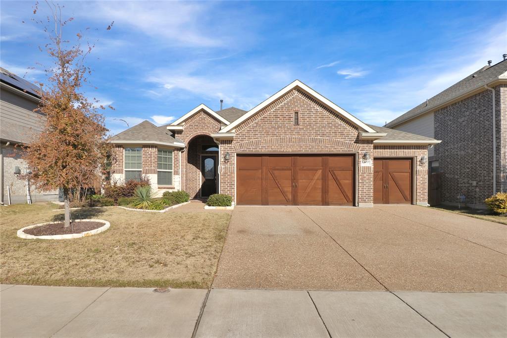 Stunning single-story home in the highly desirable Brookside Phase 2 Community of Melissa, TX. Nestled on a quiet cul-de-sac, this residence offers 3 spacious bedrooms, 2 full baths, and a private office with elegant French doors—perfect for remote work or study. Thoughtfully upgraded with custom closet and cabinetry systems throughout the home, including the kitchen, bathrooms, utility room, and garage, making organization and storage effortless. The inviting living room features an open layout and cozy gas log fireplace, seamlessly flowing into the kitchen with granite countertops, white cabinetry, and a breakfast bar. The primary suite boasts dual sinks, a walk-in shower, and an oversized walk-in closet with additional storage. Pre-wired for data networking and equipped with stainless GE appliances, Maytag washer and dryer, and Whirlpool refrigerator combines modern convenience with timeless style and are included with the home. FORTRESS Safe located in a the Bedroom closet and the shelving in the garage STAY!