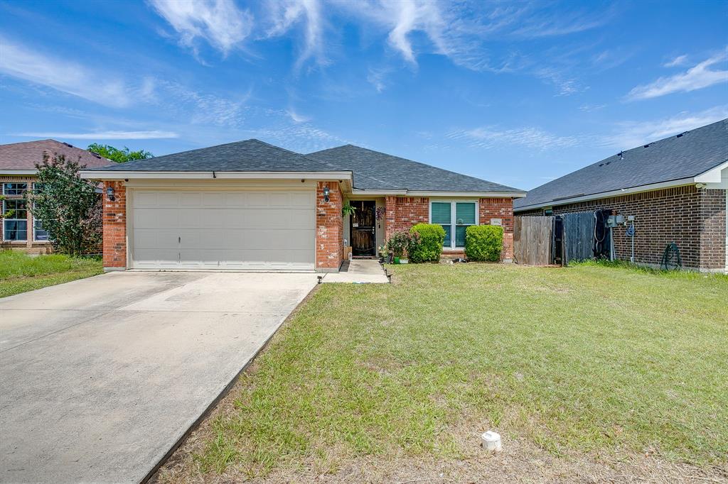 Welcome to this meticulously maintained, one-owner gem — where pride of ownership shines in every detail. Offering 4 bedrooms, 2 bathrooms, and a 2-car garage with additional storage, this home delivers the perfect blend of style, comfort & functionality. From the moment you step inside, you're greeted by a warm, open-concept layout with elegant rounded archways, recessed lighting, and a seamless mix of rich hardwood flooring and tile. The spacious kitchen— featuring abundant cabinetry & countertop space, a breakfast bar, walk-in pantry, and built-in appliances. A sun-filled dining area with an oversized picture window — perfectly positioned for a custom bench seating nook — flowing effortlessly into the living room, where tall ceilings, new energy-efficient windows, recessed lighting, and a ceiling fan create an inviting atmosphere for everyday living and entertaining. The private primary suite is thoughtfully tucked away from the secondary bedrooms, offering carpet, recessed lighting, and a ceiling fan. The ensuite bathroom impresses with a garden tub, separate walk-in shower, double sinks, and a large walk-in closet. Three additional bedrooms — each featuring carpet and ceiling fans — are conveniently situated near the full hall bathroom, which includes a shower & tub combo and easy access to the laundry area. A dedicated utility room with washer and dryer hookups.
Step outside to your own private backyard oasis, complete with a covered back patio, a fully privacy-fenced yard with newly replaced fence panels, a spacious lawn and a 9x8 storage building. Whether you're hosting or unwinding, this outdoor space has everything you need.
Recent updates include: new roof (class 4), energy-efficient windows, hardwood flooring, water heater, back fence, blinds, and an 8x9 storage shed with solar lighting. This one checks every box — don't miss your chance to make it yours! Easy access to I-20. MATTERPORT IN TRANSACTION DESK. See floorplan too!