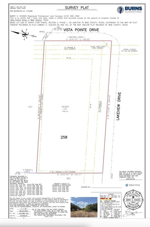This stunning 1.0020-acre vacant lot, located in the exclusive gated community of North Star Pointe in Wise County, is the ideal setting for your dream home.Imagine building your custom residence in this serene and secure neighborhood, surrounded by natural beauty and luxury homes. With over an acre of land, you have the freedom to design a spacious home with room for outdoor living spaces, gardens, and more. North Star Pointe offers a wealth of amenities, including a community pool, private boat ramp, and dock on the picturesque Lake Bridgeport, perfect for fishing, boating, and enjoying the great outdoors. This prime lot provides the perfect balance of privacy and convenience, with easy access to local shops, dining, and excellent schools. Embrace the opportunity to live in one of Wise County's most sought-after communities. Take the first step toward building your future in North Star Pointe!