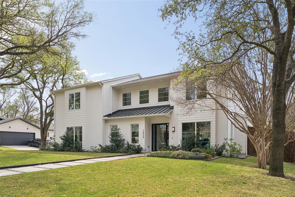 This is more than a home, it is a private retreat designed for exceptional living & effortless hospitality. Situated on a serene 0.6 acre double lot 100x250 in one of North Dallas most discreet enclaves, this home is a custom estate by award-winning architect Todd Hamilton, AIA. 3 elements define its distinction. 1st, a fully integrated yet private ground-floor apartment offers exceptional flexibility without compromising luxury. Complete with its own high-end kitchen, living room with built-ins & fireplace, bedroom with walk-in closet, full bath, laundry, & direct garage access, it is ideally suited for extended family, guests, or live-in support. The architect has also provided plans to convert this space into an additional primary suite with minimal renovation. 2nd, the setting: majority of the property unfolds behind the home in a beautifully fenced, three-tiered backyard; lush, secluded, & designed for year-round enjoyment. A 40x20 Hamptons-style play pool anchors the grounds, complemented by a covered patio with full AV, retractable screens, in-ceiling heaters, a natural gas fire bowl, & an expansive putting green. 3rd, the main level is purposefully designed for gathering. The chef’s kitchen & full scullery flow seamlessly into the dining room, living room, conversation lounge, & flexible music or secondary dining space, all wrapped in floor-to-ceiling windows that flood the interiors with natural light & frame sweeping views of the landscape. The main residence includes 5 beds & 5.5 baths, finished with solid white oak floors, custom millwork, designer lighting, handmade tile, curated wall coverings, & level-4 smooth walls. Premium systems include dual Sub-Zero refrigeration, Wolf appliances, dual dishwashers & ovens, spray-foam insulation, dual tankless water heaters, CAT-6 wiring, & a 3-zone Carrier HVAC system. A 3.5-car garage accommodates vehicles, golf cart, & storage. An extraordinary offering where architecture, privacy, & livability converge.