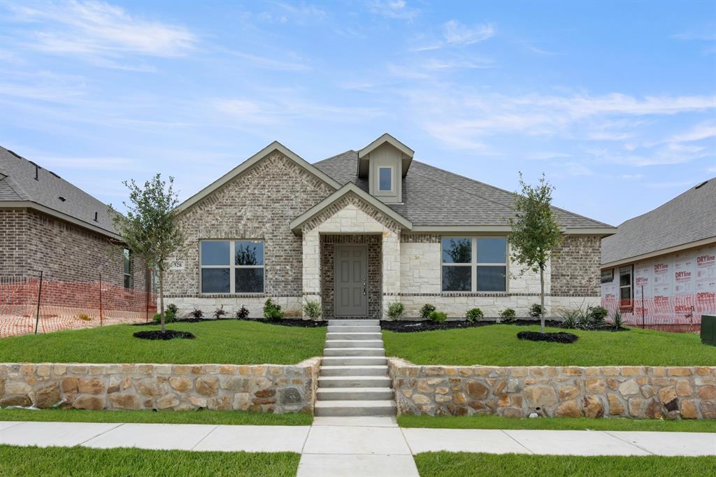 MLS# 21215895 - Built by Impression Homes - Ready Now! ~ Discover this stunning new construction single-family residence in the desirable Redden Farms subdivision, set for completion in May 2026. This traditional home boasts 2,266 square feet of thoughtfully designed living space, featuring three spacious bedrooms and two full bathrooms. The inviting layout includes two living areas and a dining area, perfect for both relaxation and entertainment.  Enjoy culinary delights in the modern kitchen equipped with a stylish island and a smart home system for added convenience. The home's interior showcases a blend of carpet and ceramic tile flooring, while exterior highlights include a covered patio for outdoor enjoyment. Energy-efficient heating and cooling systems ensure comfort year-round. Located within the highly regarded Midlothian ISD, with schools like Baxter Elementary, Frank Seale Middle School, and Heritage High School nearby, this home offers both luxury and functionality. Don't miss this exceptional opportunity!