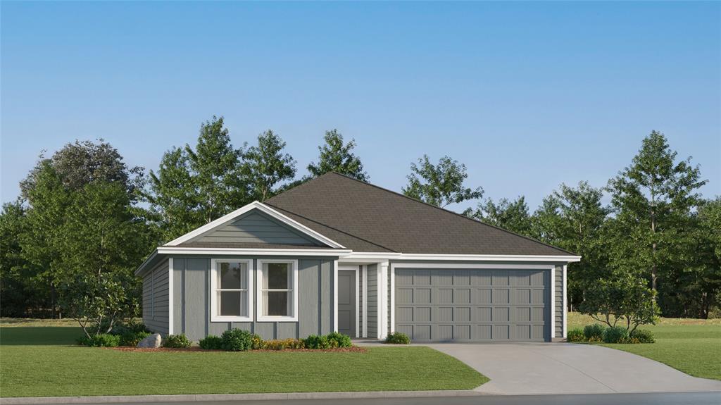 This new four-bedroom home offers convenient single-story living. An inviting open-concept floorplan encourages simple transitions and multitasking between the kitchen, dining room and family room. Three bedrooms are located near the front of the home, just steps from a full bathroom, and a luxurious owner’s suite is nestled into a private rear corner, complete with an en-suite bathroom and walk-in closet.