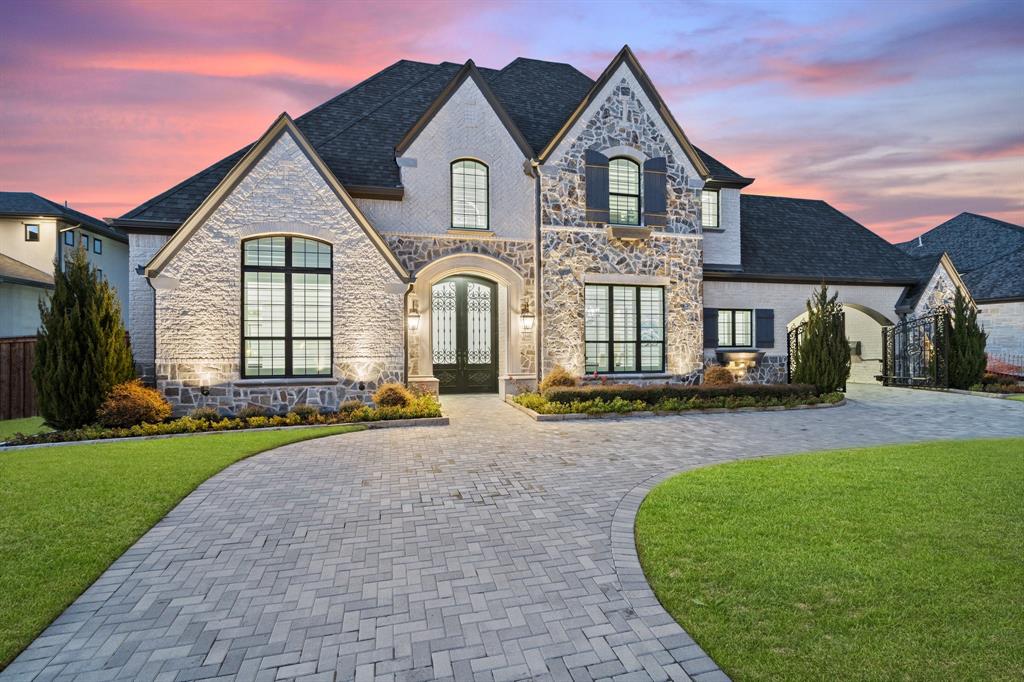 Welcome to this stunning estate with a timeless touch! Located in the heart of Frisco in coveted Edgestone, this home boasts 6 bedrooms, 6 full baths, and 2 half baths, including a 2nd primary suite on main level with full separate kitchen. Gently lived in and ready for its new owners! Impeccable attention to detail with features including vaulted ceilings in family room with grand chandelier, custom California closet system+storm shelter in primary suite, true chef’s kitchen including Subzero and Wolf appliances, expansive game and home theater rooms, dedicated work area perfect for all kinds of projects. Large family or not, this home has all the elbow room! Porte-cochere leads to motor court & 3 car tandem garage. Be at ease knowing you are within easy access to all the attractions and necessities, including The Star, Legacy West, HEB, and the upcoming Fields Frisco, Universal theme park and The Mix developments. Not to mention coveted schools all around. This is your opportunity!