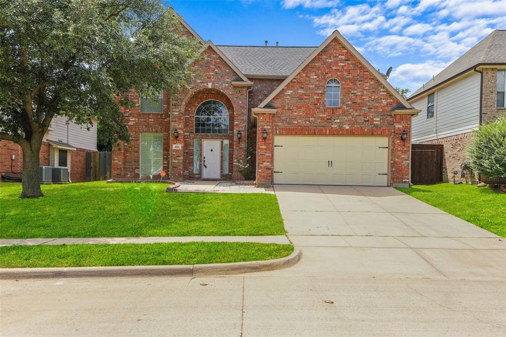 Welcome to this beautifully updated 4-bedroom, 3.5-bath home in the desirable Glenview community of Hickory Creek. Offering 2,386 square feet of thoughtfully designed living space, this move-in-ready residence combines modern upgrades with timeless comfort.

Step inside to discover a freshly painted interior and a sophisticated blend of ceramic tile flooring and plush brand-new carpeting throughout. The spacious living room features a cozy brick fireplace and flows seamlessly into the heart of the home—a fully remodeled chef's kitchen showcasing premium custom cabinetry, stunning Cristallo quartzite countertops, a matching full-height backsplash, a large island, breakfast bar, gas cooktop, and abundant storage.

The first-floor primary suite provides a private retreat with a beautifully remodeled spa-inspired bath featuring contemporary fixtures and finishes, dual vanities, a garden tub, separate shower, and walk-in closet. All bathrooms throughout the home have been thoughtfully renovated with stylish updates and modern touches.

Upstairs, you'll find three generously sized secondary bedrooms, two full baths, a spacious family room, and a dedicated media room. An added bonus is the versatile finished attic space, offering endless possibilities as a home office, playroom, fitness area, guest retreat, or additional flex space.

Additional highlights include upgraded modern window shutters that provide both elegance and privacy, a large backyard with sprinkler system, rain gutters, natural gas utilities, and a two-car garage. Conveniently located near Lake Lewisville, shopping, dining, parks, and major highways, this exceptional home offers the perfect blend of luxury, functionality, and location.

Don't miss the opportunity to make this beautifully renovated Glenview home your own.