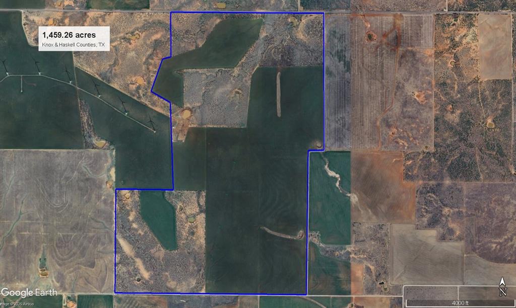 Excellent opportunity to own a productive stock farm in Knox and Haskell Counties, TX. The ranch includes 1,459 acres, with perimeter and cross fencing, ample active cultivation for grazing or harvest and native pasture for grazing of wildlife and livestock. The land is flat to gently rolling with productive soils across the acreage.  Hunting options on the ranch include deer, quail, dove, turkey, wild hogs and other local critters. With 9 surface tanks scattered throughout the ranch, the wildlife and livestock have several watering options across the various tracts.  An electric transmission line crosses through the length of the property.  No restrictions on use, with alternative uses available that need access to open land in proximity to the transmission lines. This place needs serious consideration as a valuable addition to your operation.  All surface rights convey.  Mineral rights are excluded and will be retained by Seller.