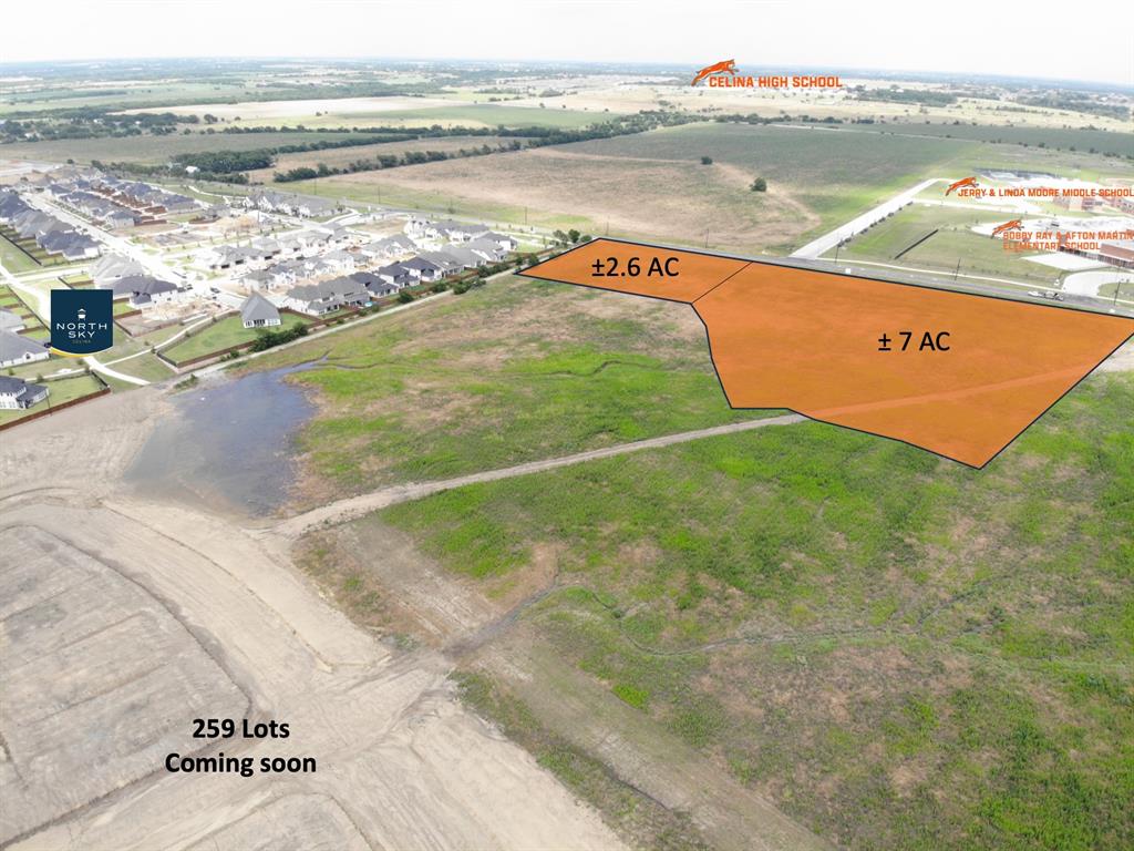 Retail Commercial and can be subdivided! Discover a prime total of 13.5 -acre retail commercial development opportunity on North Louisiana Drive in Celina. It offers excellent road frontage, high visibility, and quick access to Preston Road and the Dallas North Tollway extension. Located outside flood zones, MUDs, and PIDs, with utilities such as water, sewer, and electricity available or nearby, the property is ideal for commercial, professional offices, retail, day care and much more! Across from Bobby Ray and Afton Martin Elementary and Moore Middle school. Surrounded by new communities and major infrastructure improvements, including the 4 lane G.A Moore Pkwy that going to connect to the DNT, this site presents exceptional potential for investors, developers, or those looking to secure land in Celina’s path of progress.