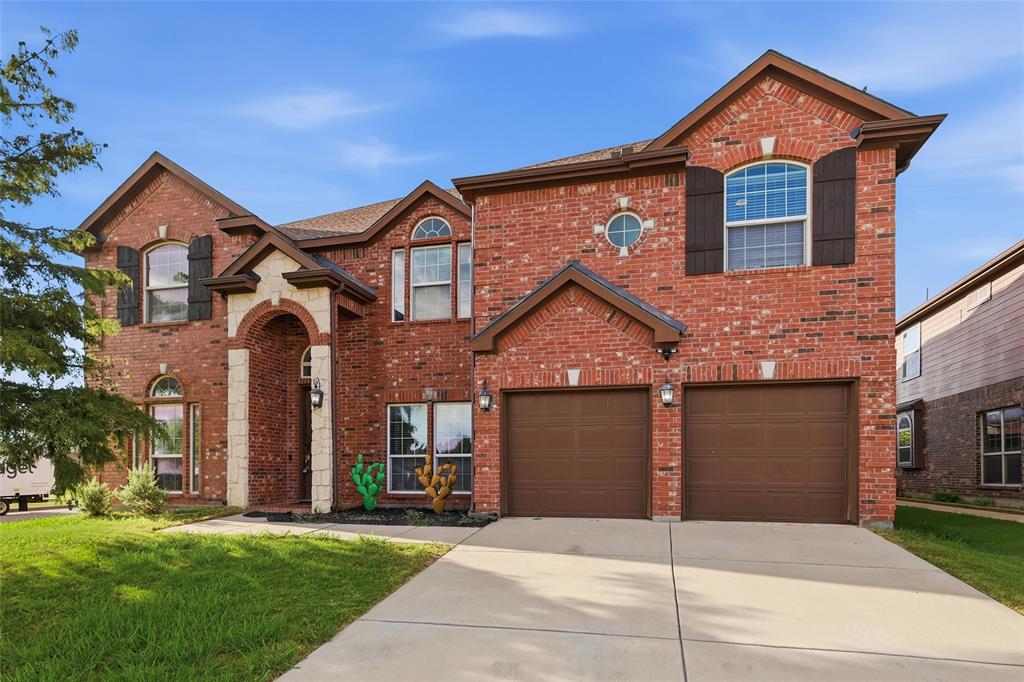 Welcome to this beautifully designed 5-bedroom, 3.5-bath home offering the perfect combination of space, style, and functionality. Situated on a desirable corner lot, this impressive home features high ceilings, curved staircase, two spacious living areas, two dining areas, a home office, a dedicated media room and a large game room—providing plenty of room for entertaining, relaxing, and everyday living. At the heart of the home is a stunning chef’s kitchen featuring stainless steel appliances, a gas cooktop, wall oven, abundant cabinetry, a large butler’s pantry, and an open-concept design that flows seamlessly into the main living area, making it ideal for hosting family and friends. The thoughtfully designed floor plan offers generous bedrooms, including a private primary suite downstairs with an ensuite bath and large walk in closet. Office, second living and dining down and all other bedrooms and 2 bathrooms upstairs as well as game room and media room. Step outside to enjoy the oversized backyard, fully enclosed with an 8-foot privacy fence for added seclusion and the perfect setting for outdoor entertaining, pets, or your own pool. Located in sought after Northwest ISD with on site elementary. Close to shopping dinning and entertainment in alliance and presidio. Short distance to downtown FW and airports. NEW carpet, new upstairs HVAC, Garage AC, New shed, newer roof, custom Christmas lights, Reverse Osmosis water filter, automatic motion sensor lights, smart sprinkler system, home professionally cleaned. See list of all updates!