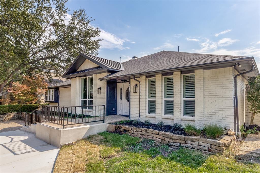 Superb 2024 remodel has this home in tip-top shape. Quiet, cul-de-sac-like location ideal for those looking for a convenient, lock-and-leave opportunity in Preston Hollow. Virtually every floor, ceiling, and wall surface was touched in the renovation. New cabinetry, Bosch double ovens, new MW and DW. Stainless steel sink, huge island, built-in hutch at bkfst rm. The primary suite features separate vanities, separate tub & shower, immense walk-in closet. The main living area is huge, with abundant natural light. This space looks out to a private courtyard area, which in turn leads to a small grassy area at the rear of the property, ideal for pets. The second living area at the front of the home is perfect for a study or home office. Of particular note is the 3-car attached garage, which is very unusual in this neighborhood. Large utility room with sink and room for a 2nd fridge... extensive storage and closet space... high ceilings, LED lighting, hardwood floors. Turnkey, move-in ready! Please see Transaction Desk for add'l docs.