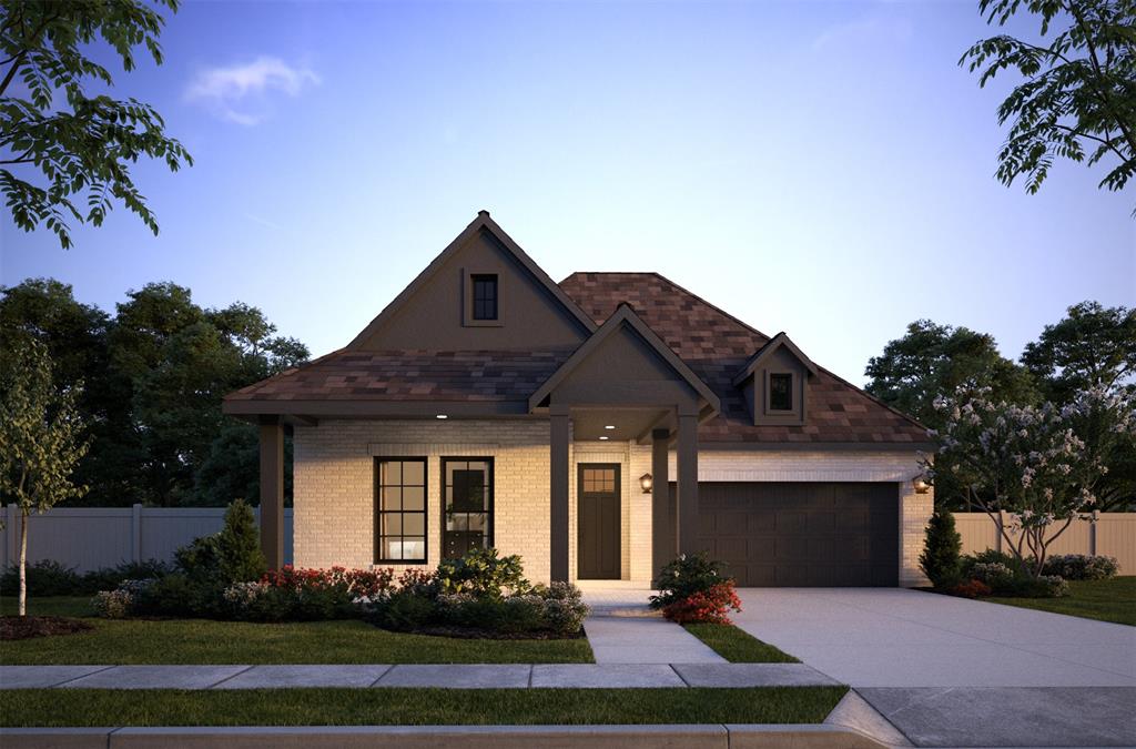 NORMANDY HOMES BAPTISE floor plan.   This charming and spacious one-story home is complemented with a cozy front porch and is approx 2,368sf. Offering four bedrooms, three bathrooms and a study. All bedrooms have generously sized walk-in closets. The well-designed open concept family and dining room are adjacent to the Chef's kitchen, featuring a 5 burners gas cooktop, stainless steel appliances and an oversized kitchen island with seating. Enjoy the cozy fireplace on a cold winter night. Tucked away at the rear of the home is the owner's suite that overlooks the rear yard and a relaxing spa-like owners bath featuring two vanities, an oversized shower, freestanding tub and oversized walk in closet. Schedule your appointment today before its too late!